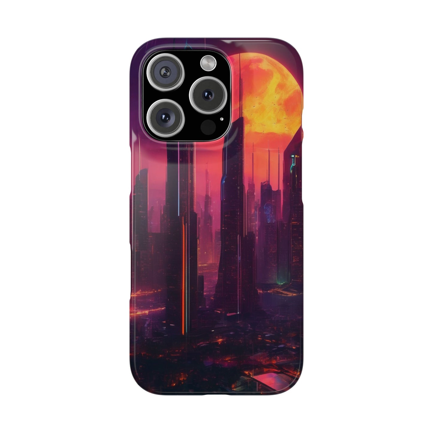 Slim Phone Case: Glossy Lexan, Impact-Resistant, Wireless Charging