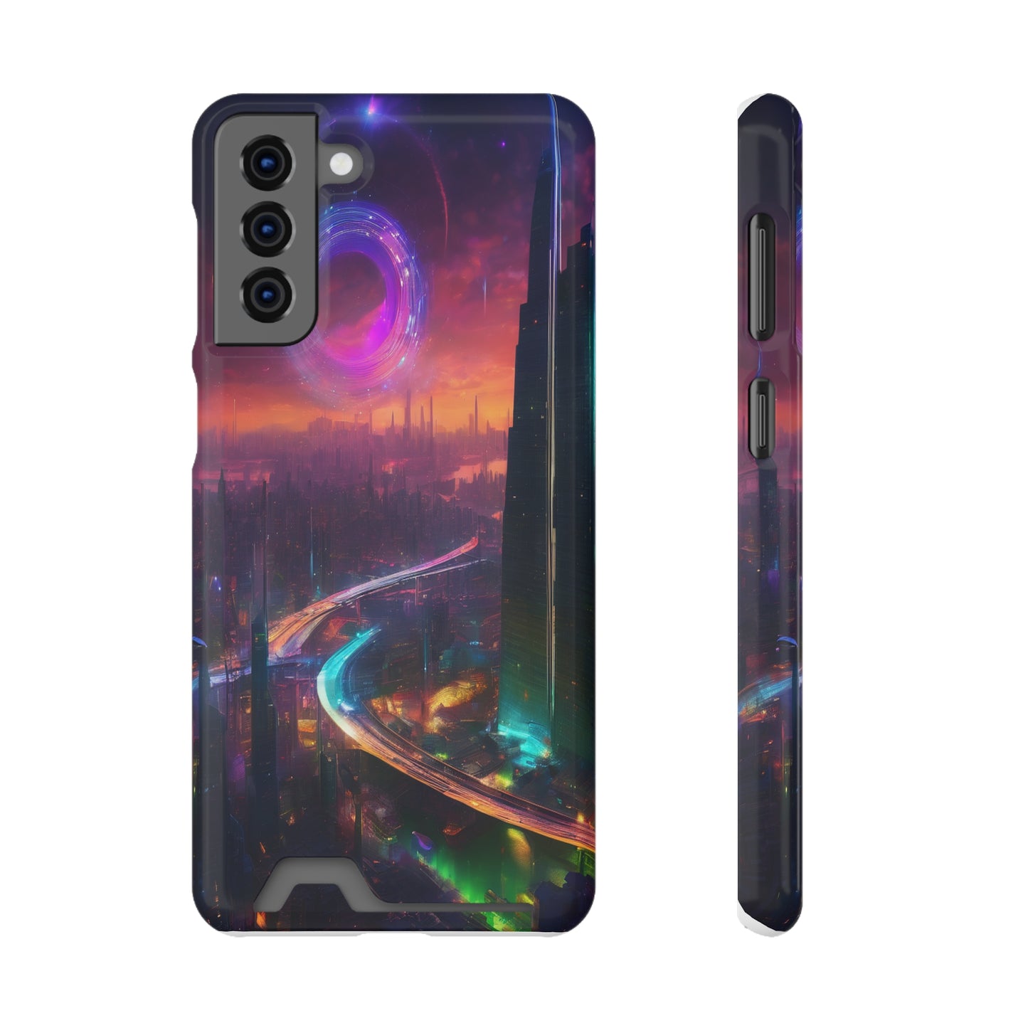 Neon Card Holder Phone Case - MagSafe, iPhone 13 & Galaxy S21/22