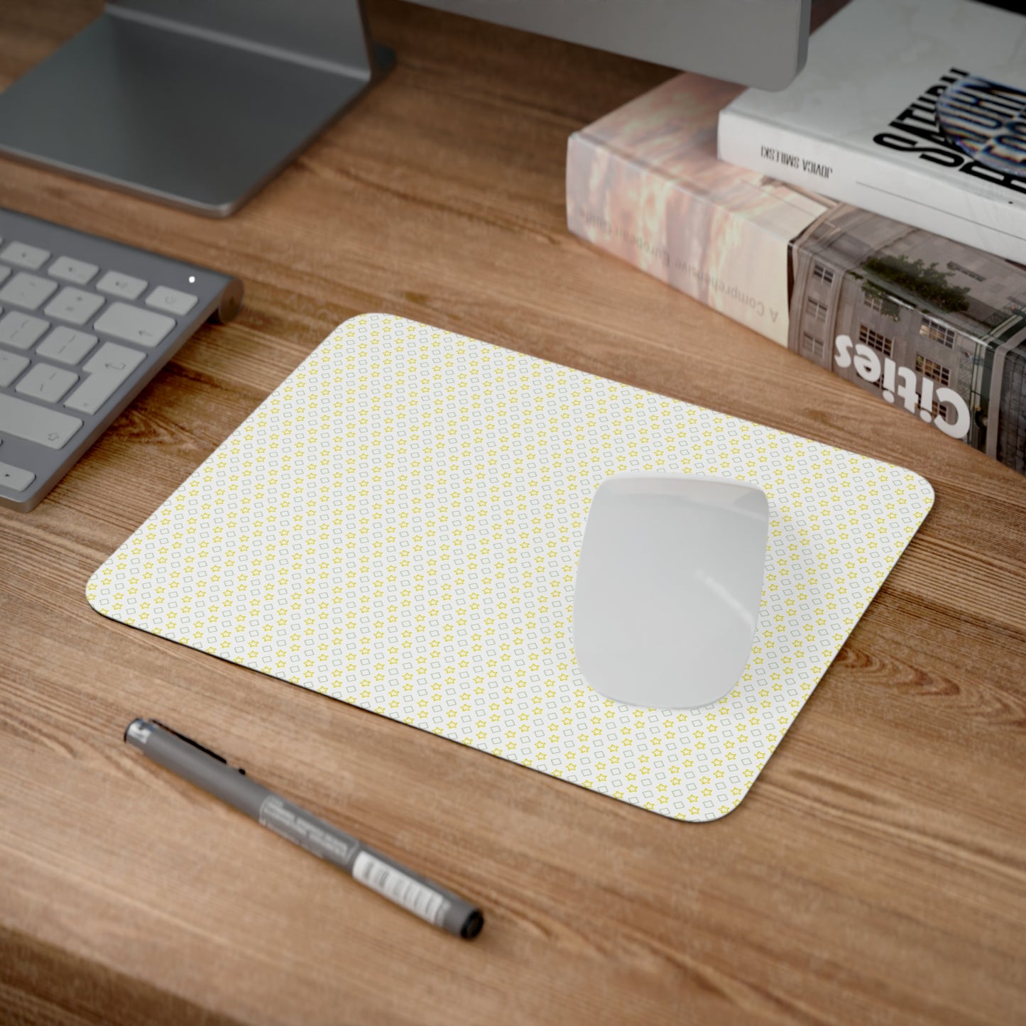 Neon Custom Desk Mouse Pad - Rectangular, 3mm Thick, Rubber Base
