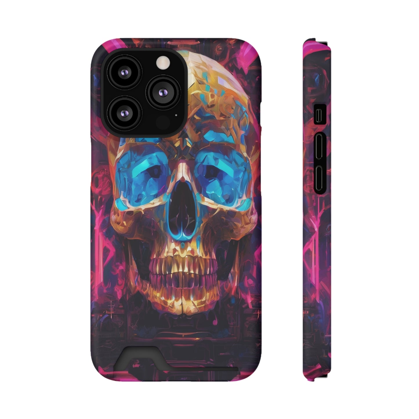 Neon Phone Case with Card Holder - MagSafe Compatible, Glossy/Matte