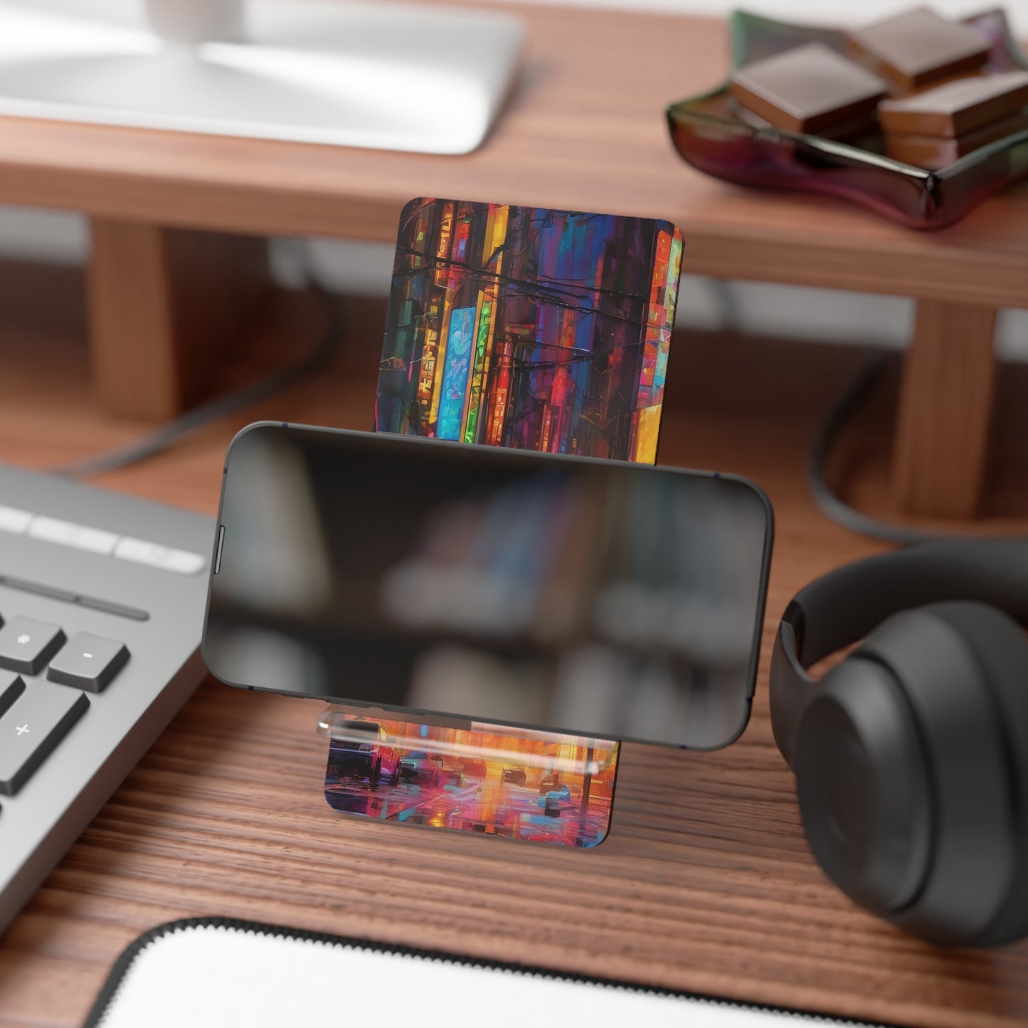 Smartphone Desk Stand – Travel-Ready Two-Piece Phone Holder, Glossy