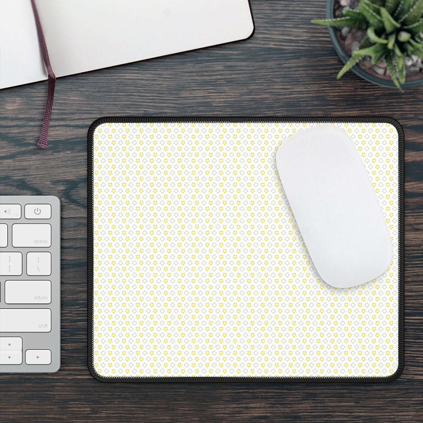 Neon Gaming Mouse Pad 9x7 - Customizable Neoprene, Stitch Edges