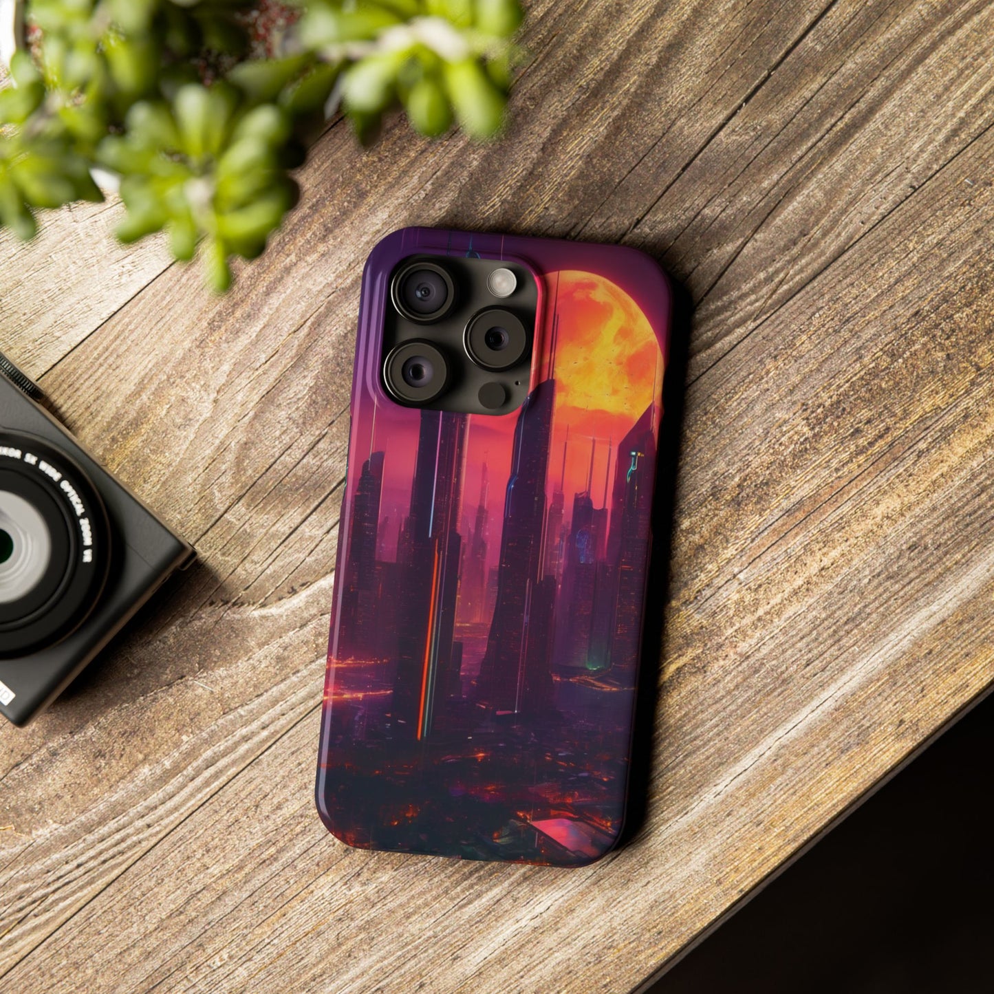 Slim Phone Case: Glossy Lexan, Impact-Resistant, Wireless Charging