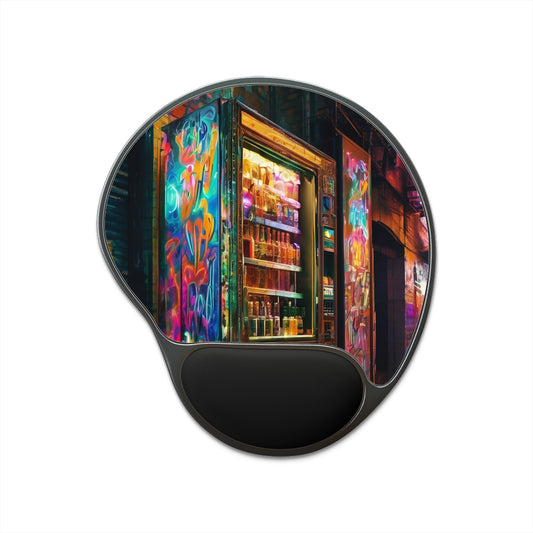 Neon Foot-Shaped Mouse Pad with Ergonomic Memory Foam Wrist Rest