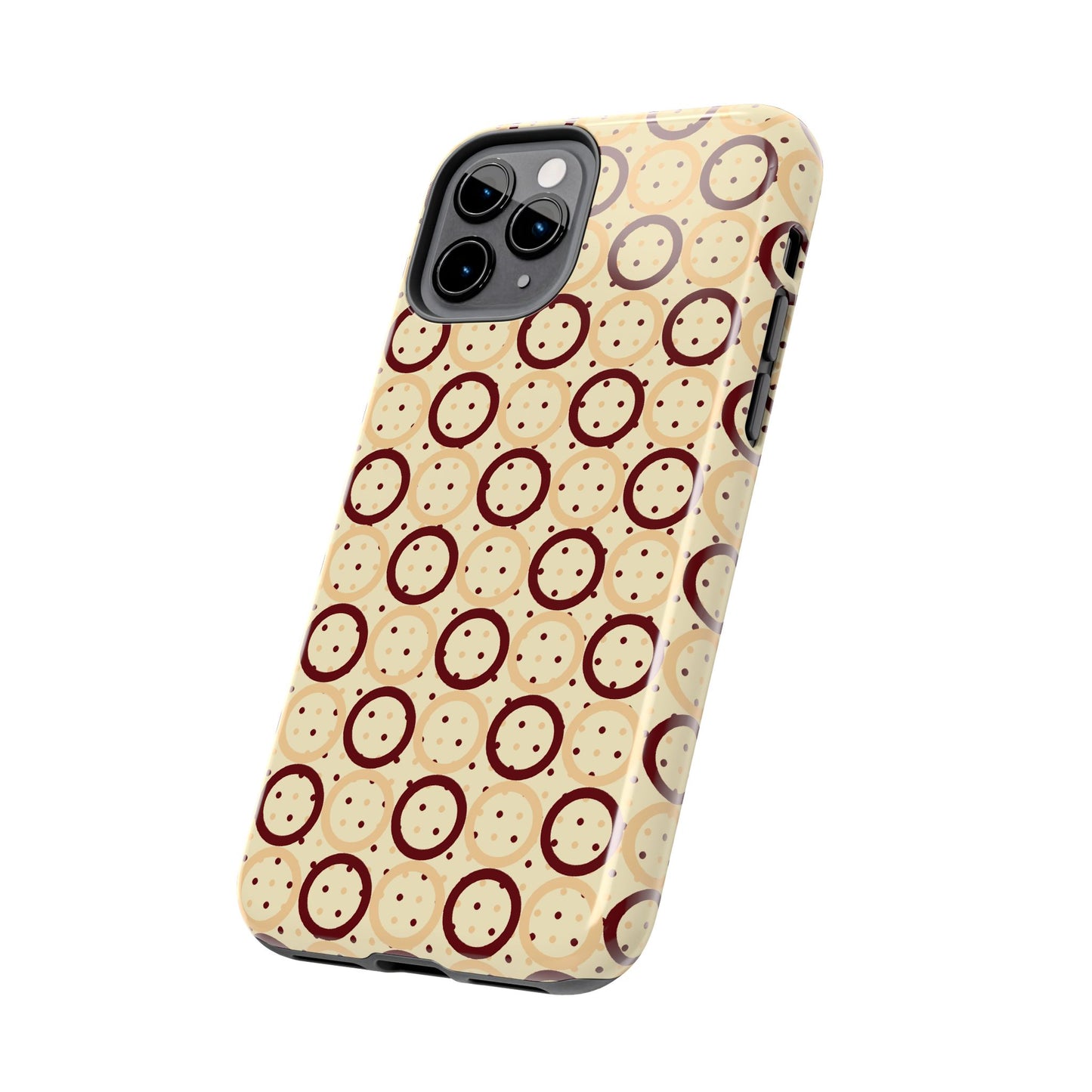 Beige Circle Dot Abstract Pattern Tough Phone Cases, Case-Mate