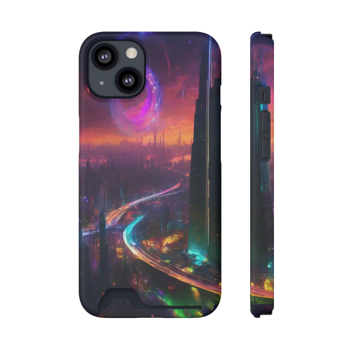 Neon Card Holder Phone Case - MagSafe, iPhone 13 & Galaxy S21/22