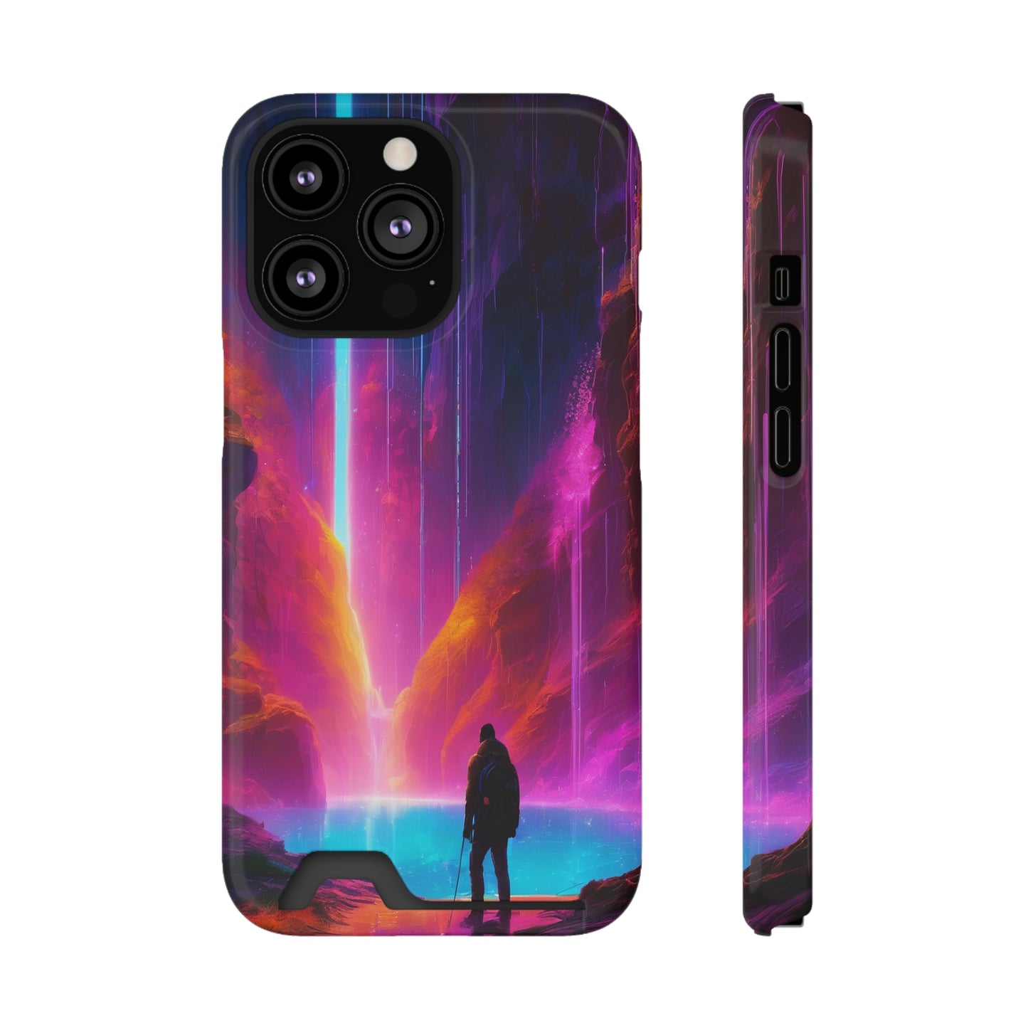 Neon Phone Case with Card Holder – MagSafe, 1 Card Slot