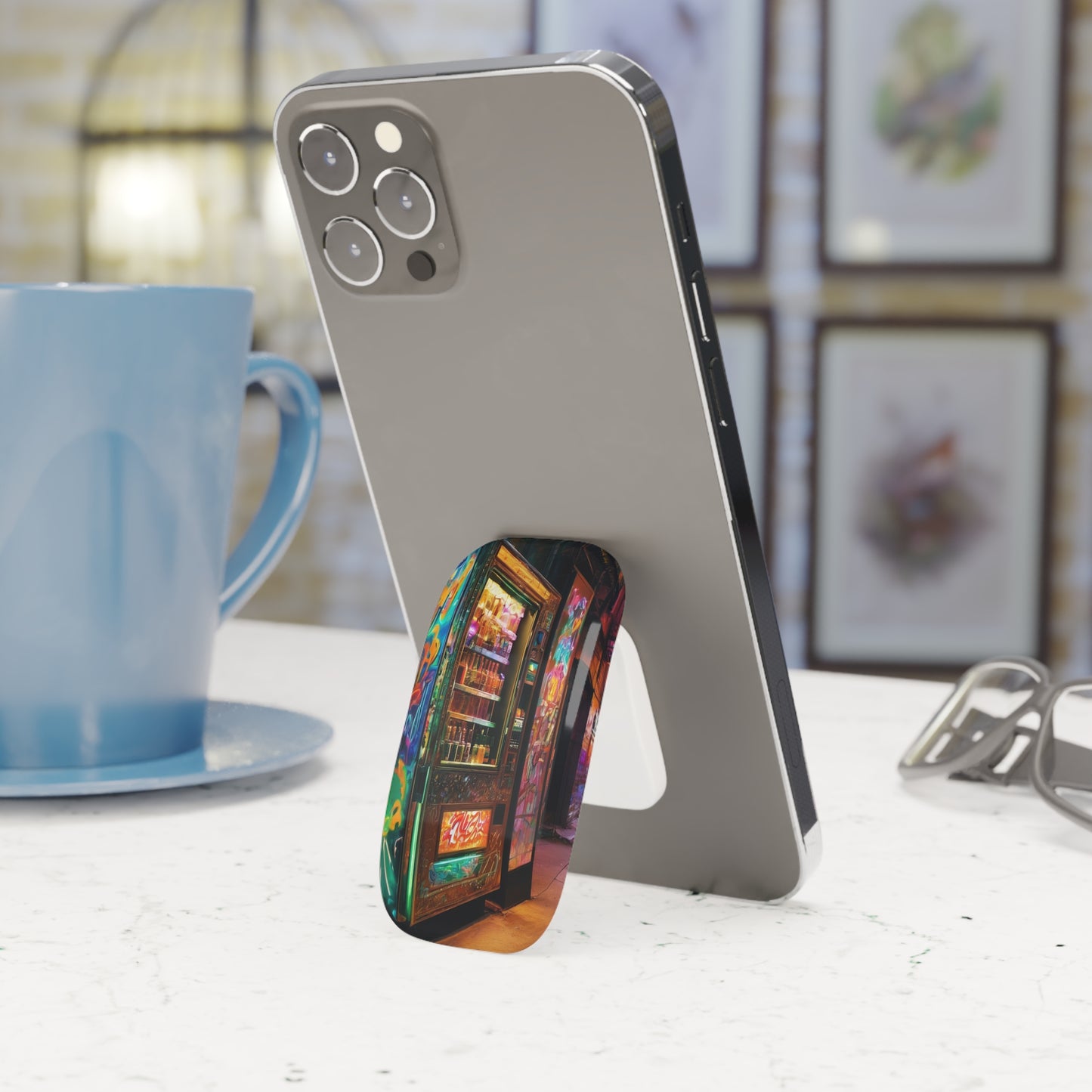 Phone Click-On Grip: Back-of-Phone Stand & Holder