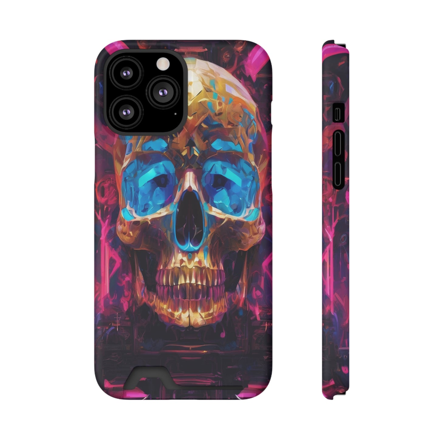Neon Phone Case with Card Holder - MagSafe Compatible, Glossy/Matte