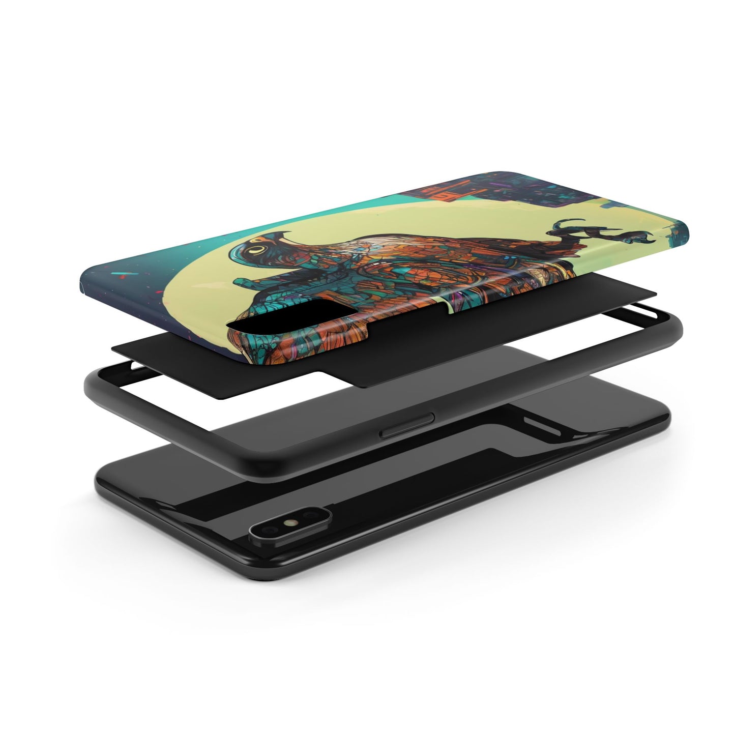 Neon Tough Phone Case - Impact-Resistant, Glossy Finish