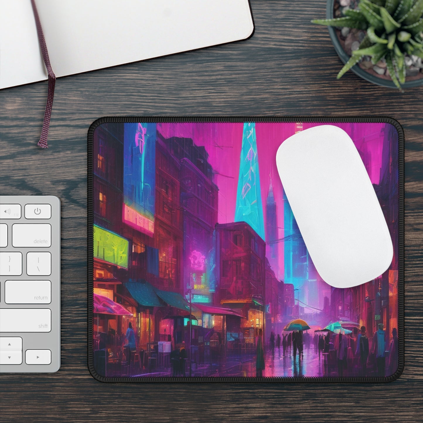 Gaming Mouse Pad 9x7 Neoprene - Custom Graphics, Stitched Edge