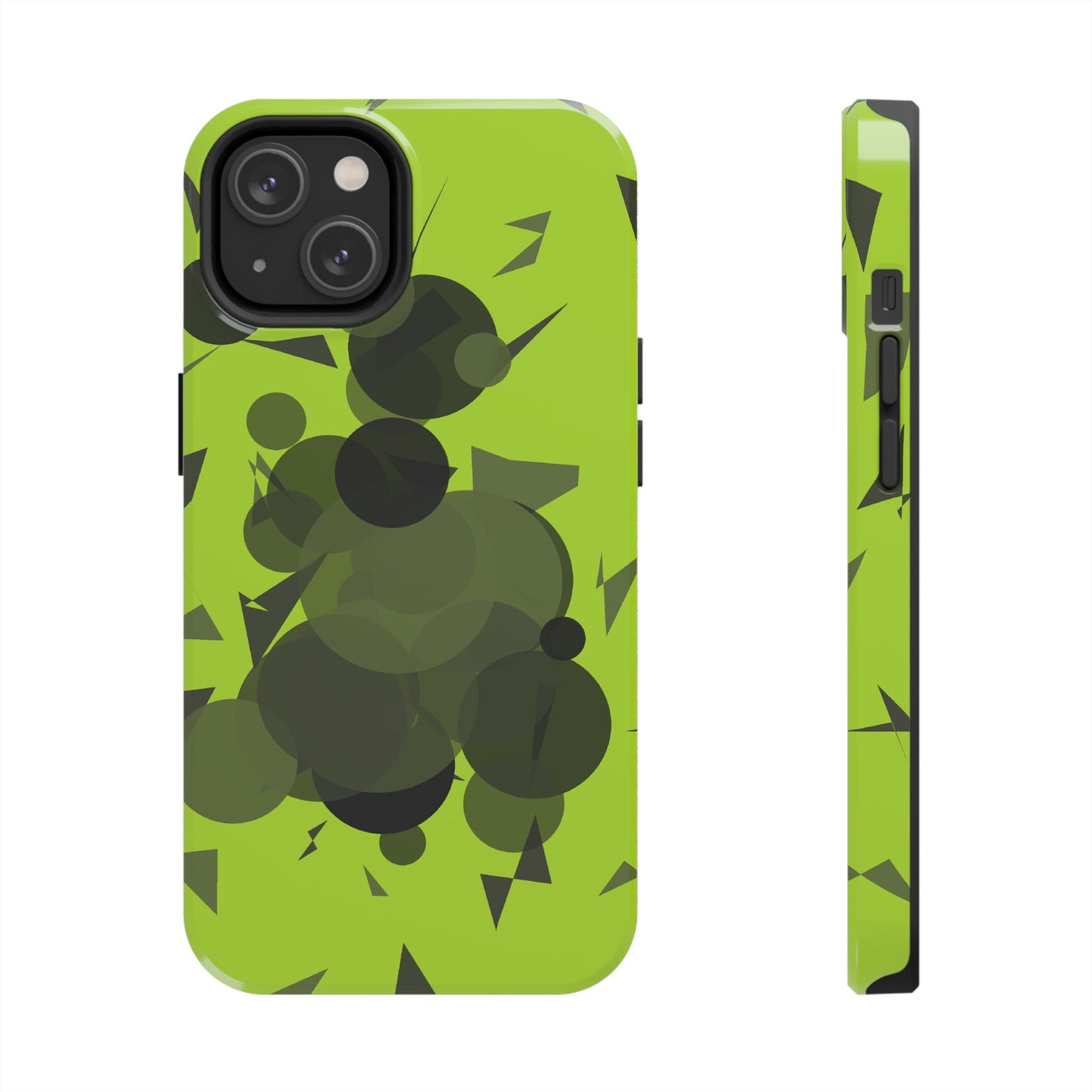 Lime Green Abstract Pattern Tough Phone Cases, Case-Mate