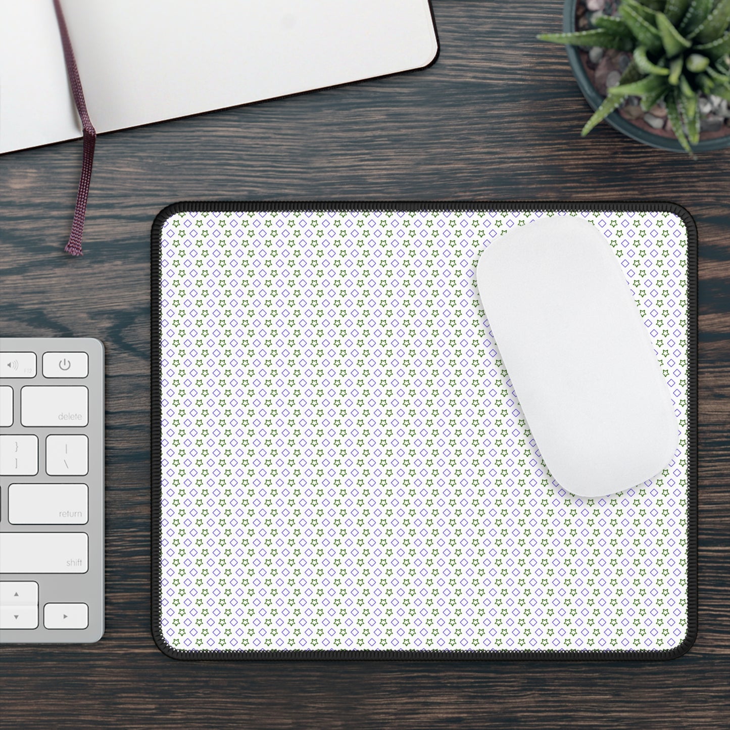 Neon Gaming Mouse Pad - 9x7 Custom Neoprene, Stitched Edges