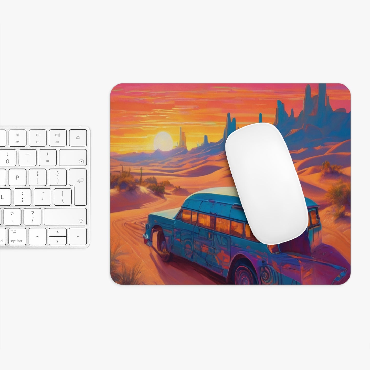 Custom Mouse Pad - Round or Rectangle, Neoprene Non-Slip Desk Pad