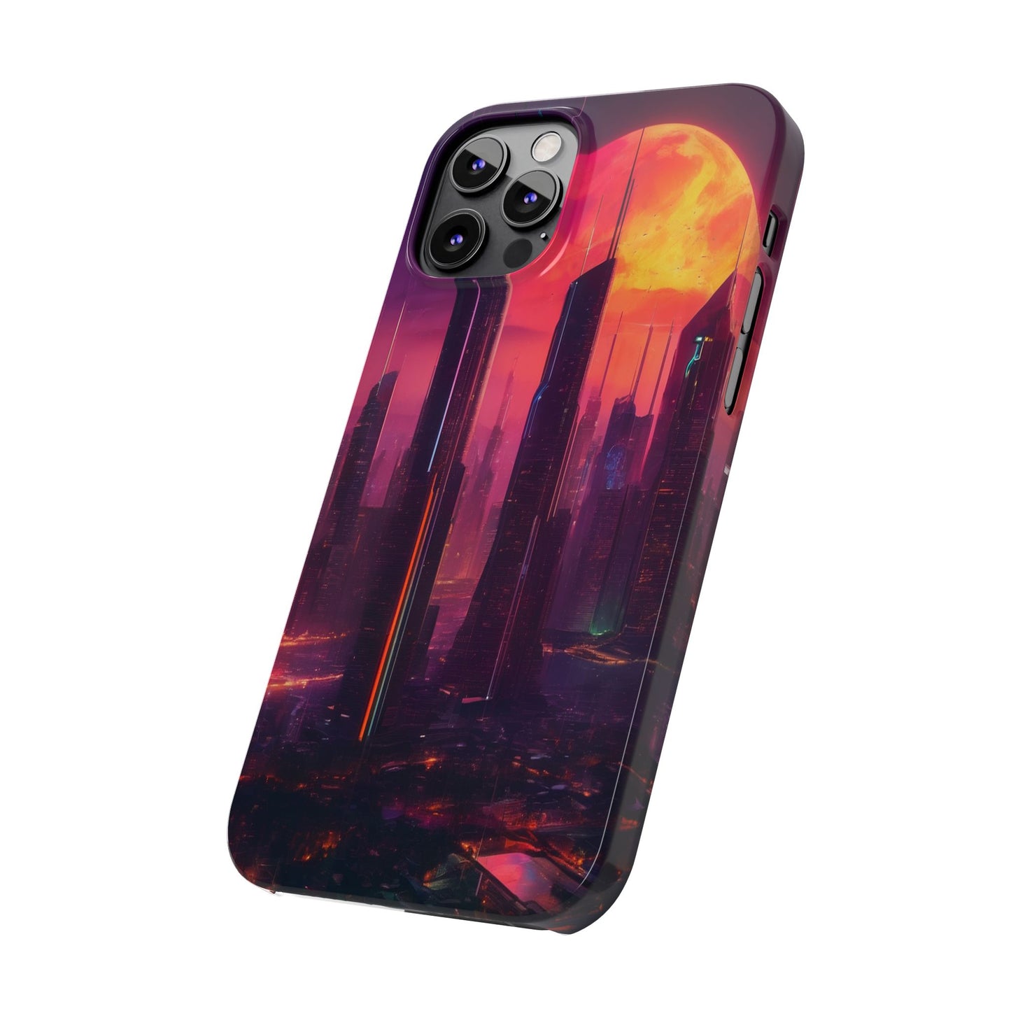 Slim Phone Case: Glossy Lexan, Impact-Resistant, Wireless Charging