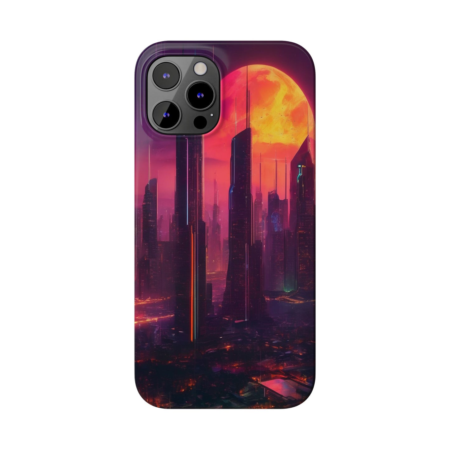 Slim Phone Case: Glossy Lexan, Impact-Resistant, Wireless Charging