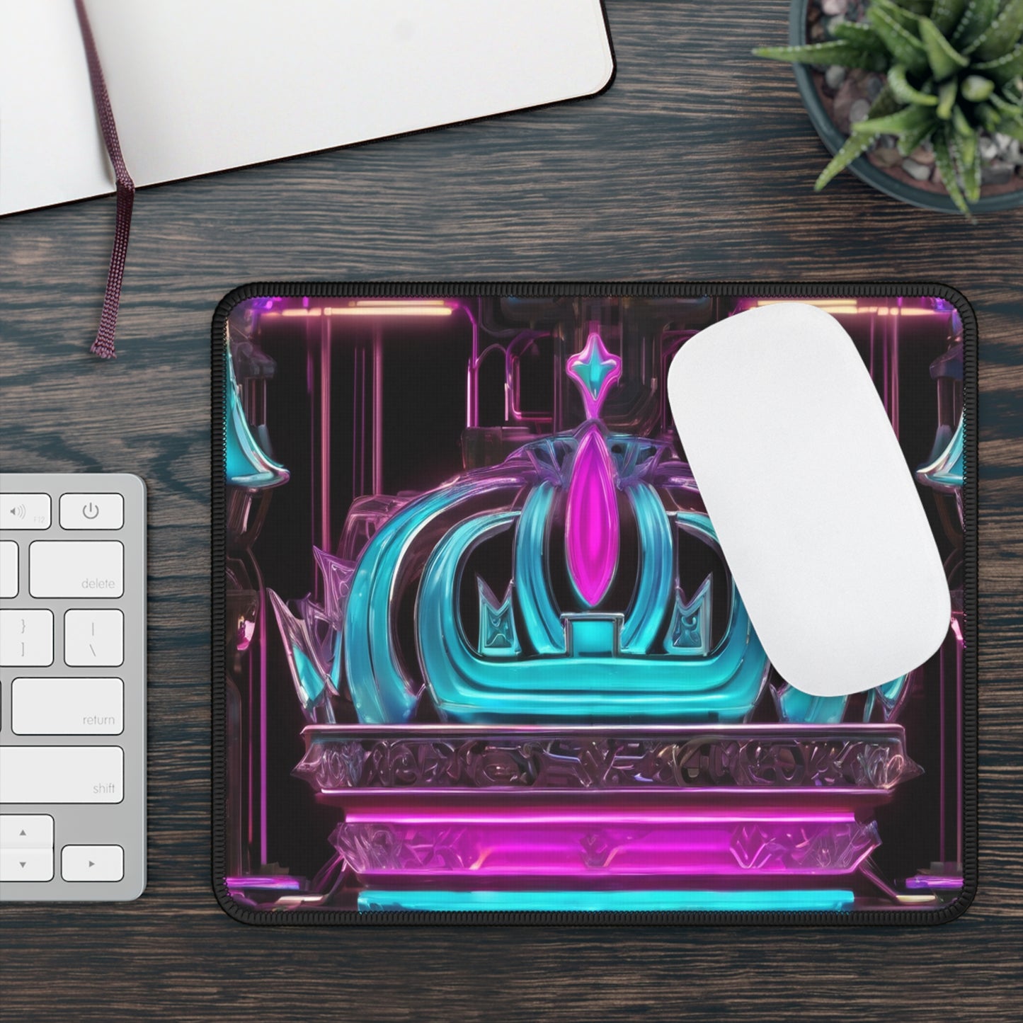 Gaming Neon Mouse Pad 9x7 - Custom, Stitched Edges