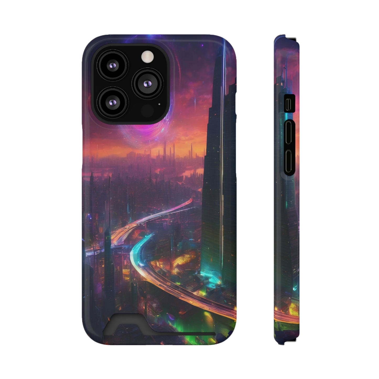 Neon Card Holder Phone Case - MagSafe, iPhone 13 & Galaxy S21/22