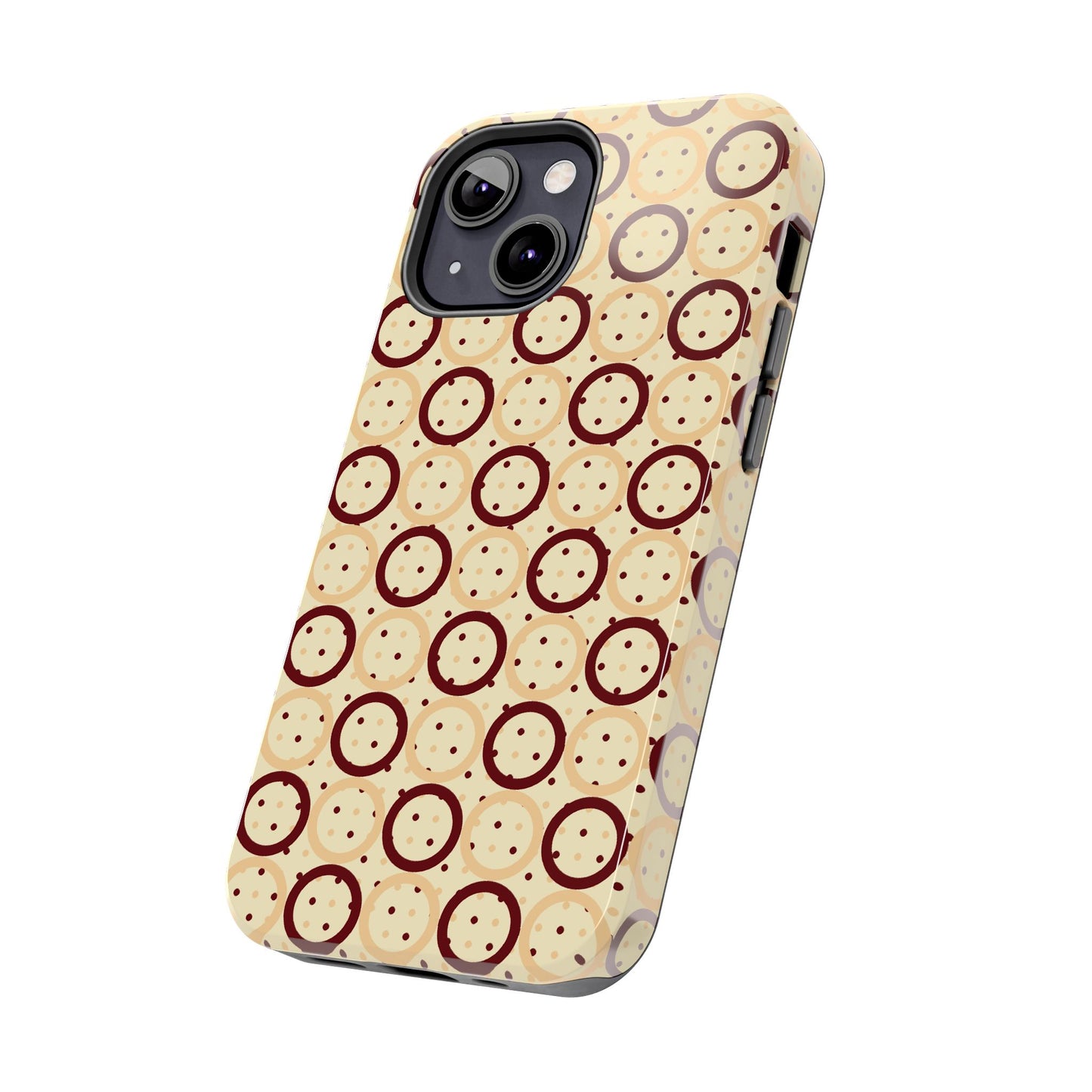 Beige Circle Dot Abstract Pattern Tough Phone Cases, Case-Mate