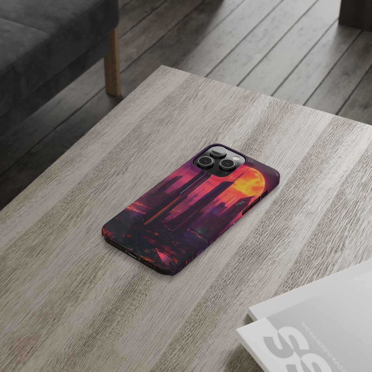 Slim Phone Case: Glossy Lexan, Impact-Resistant, Wireless Charging