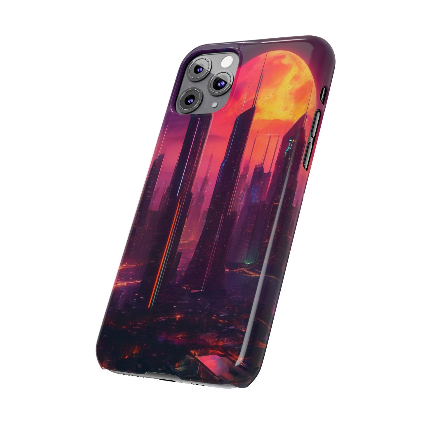 Slim Phone Case: Glossy Lexan, Impact-Resistant, Wireless Charging