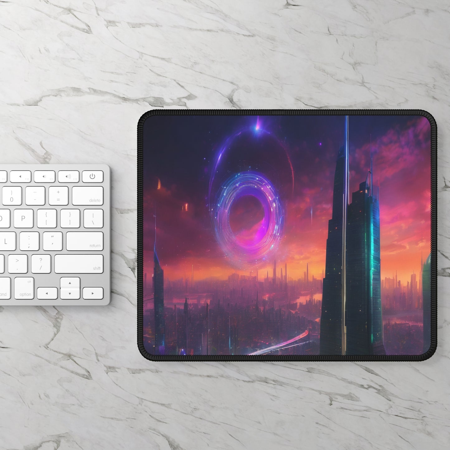 Neon Gaming Mouse Pad 9x7 - Custom Front Print