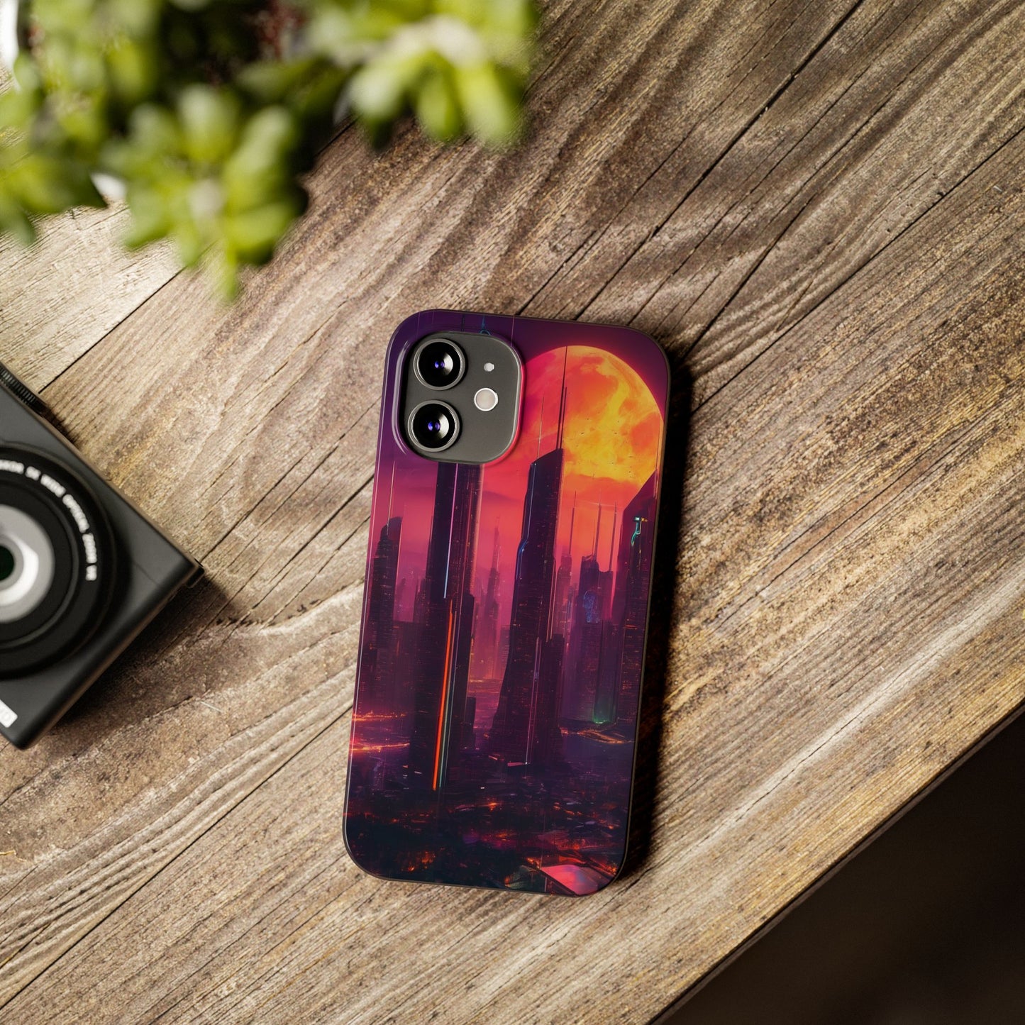 Slim Phone Case: Glossy Lexan, Impact-Resistant, Wireless Charging