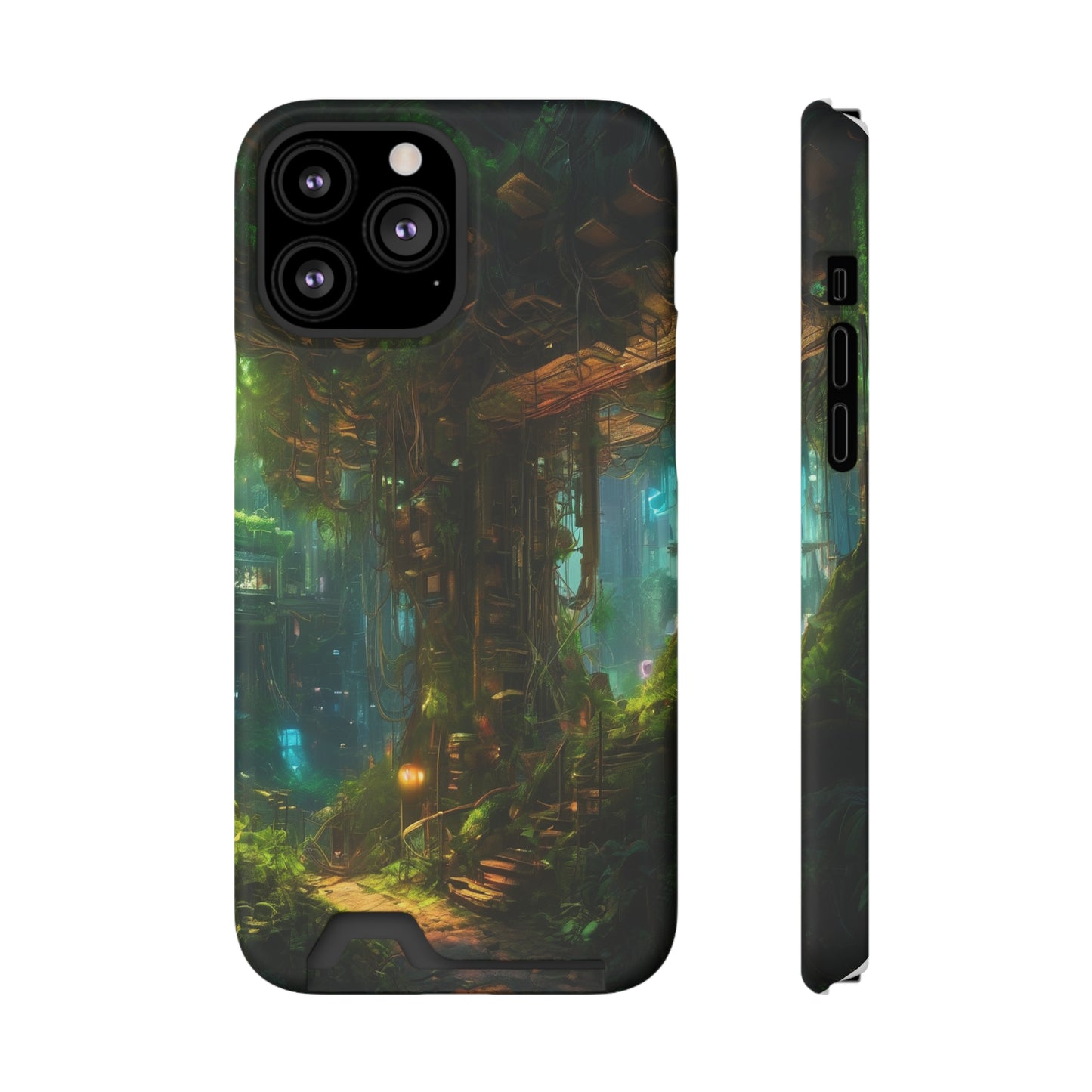 Neon Phone Case with Card Holder Glossy/Matte Polycarbonate, MagSafe