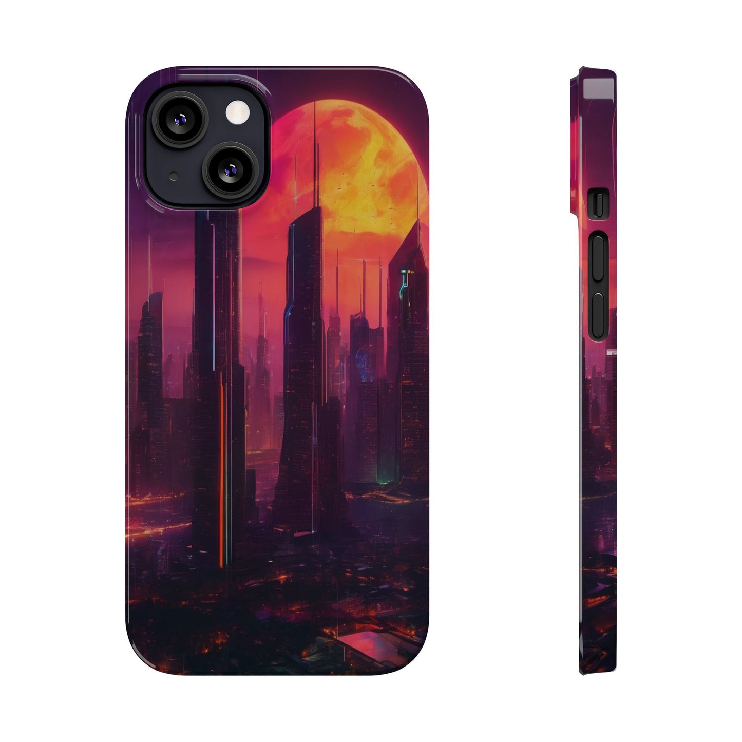 Slim Phone Case: Glossy Lexan, Impact-Resistant, Wireless Charging