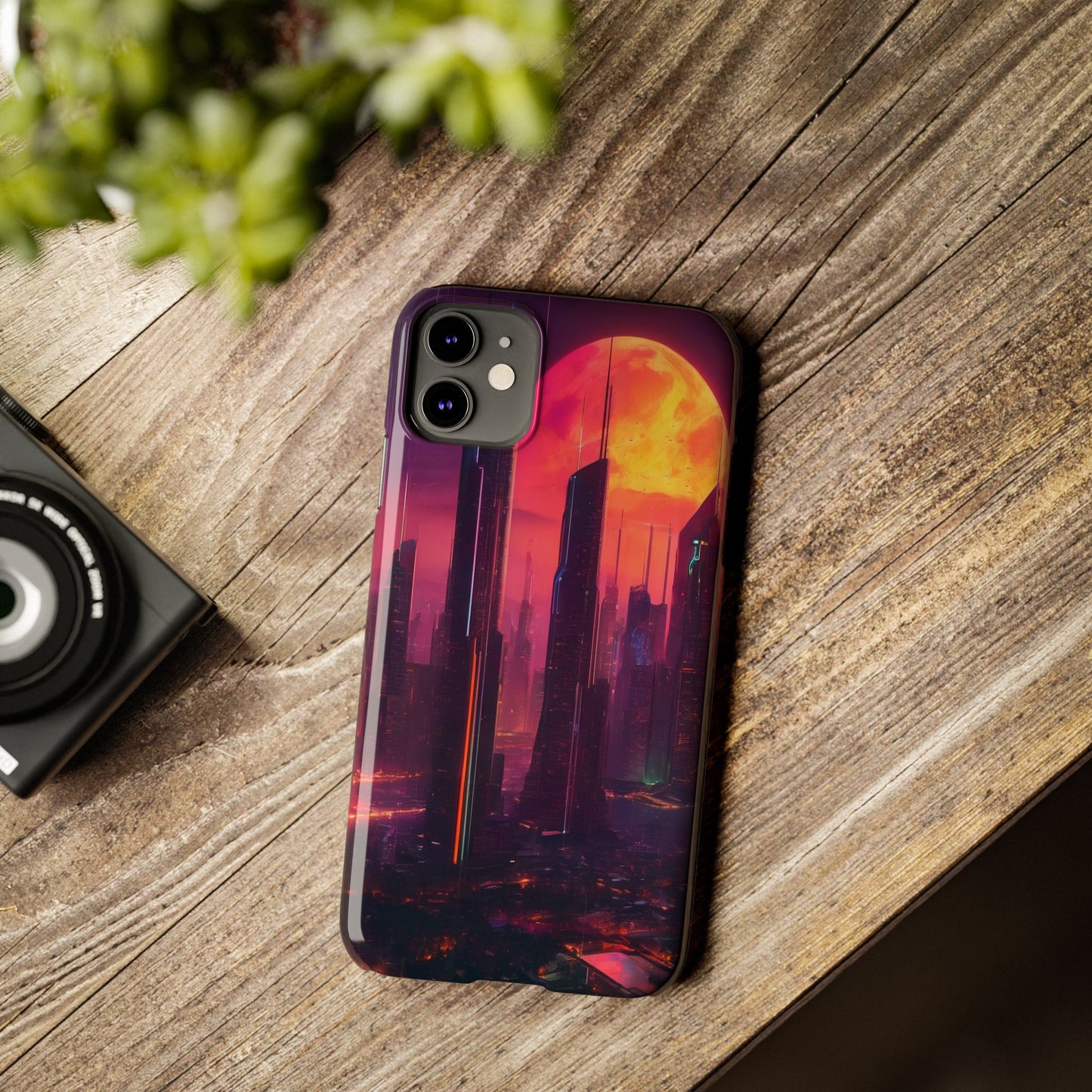 Slim Phone Case: Glossy Lexan, Impact-Resistant, Wireless Charging