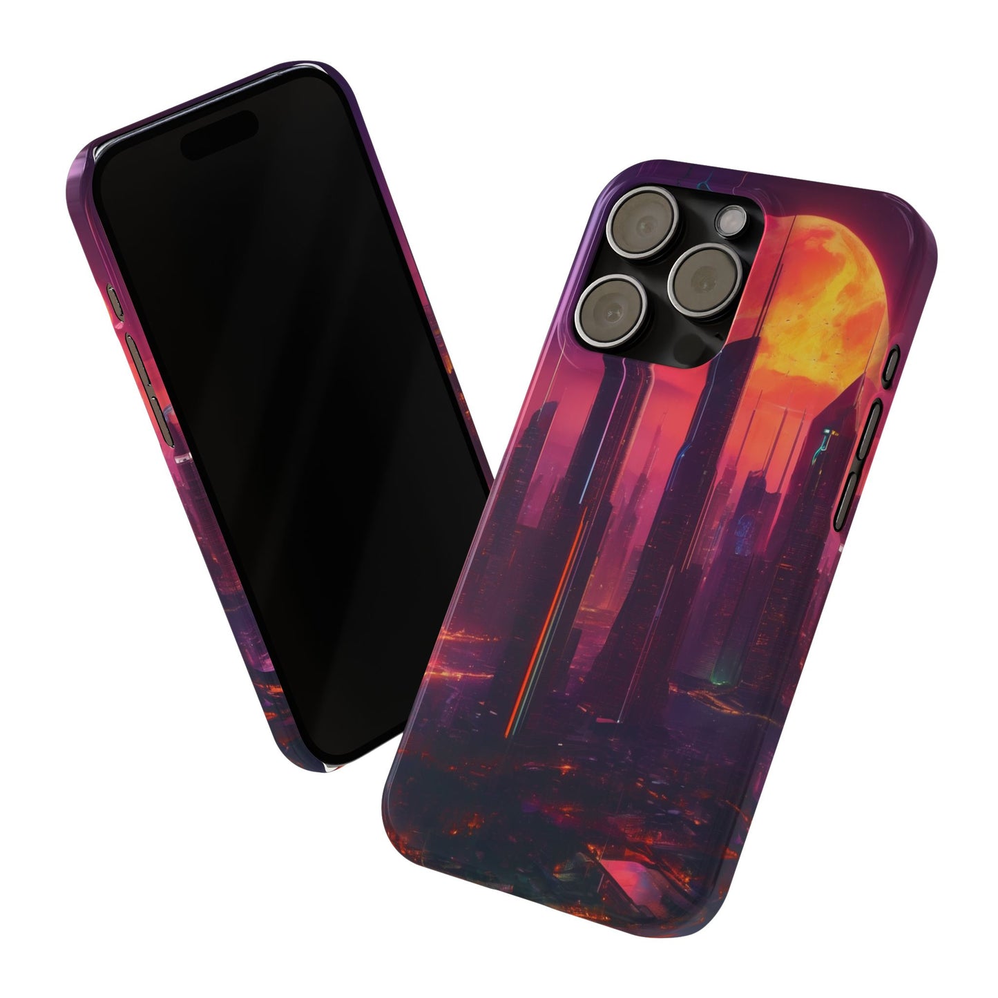 Slim Phone Case: Glossy Lexan, Impact-Resistant, Wireless Charging