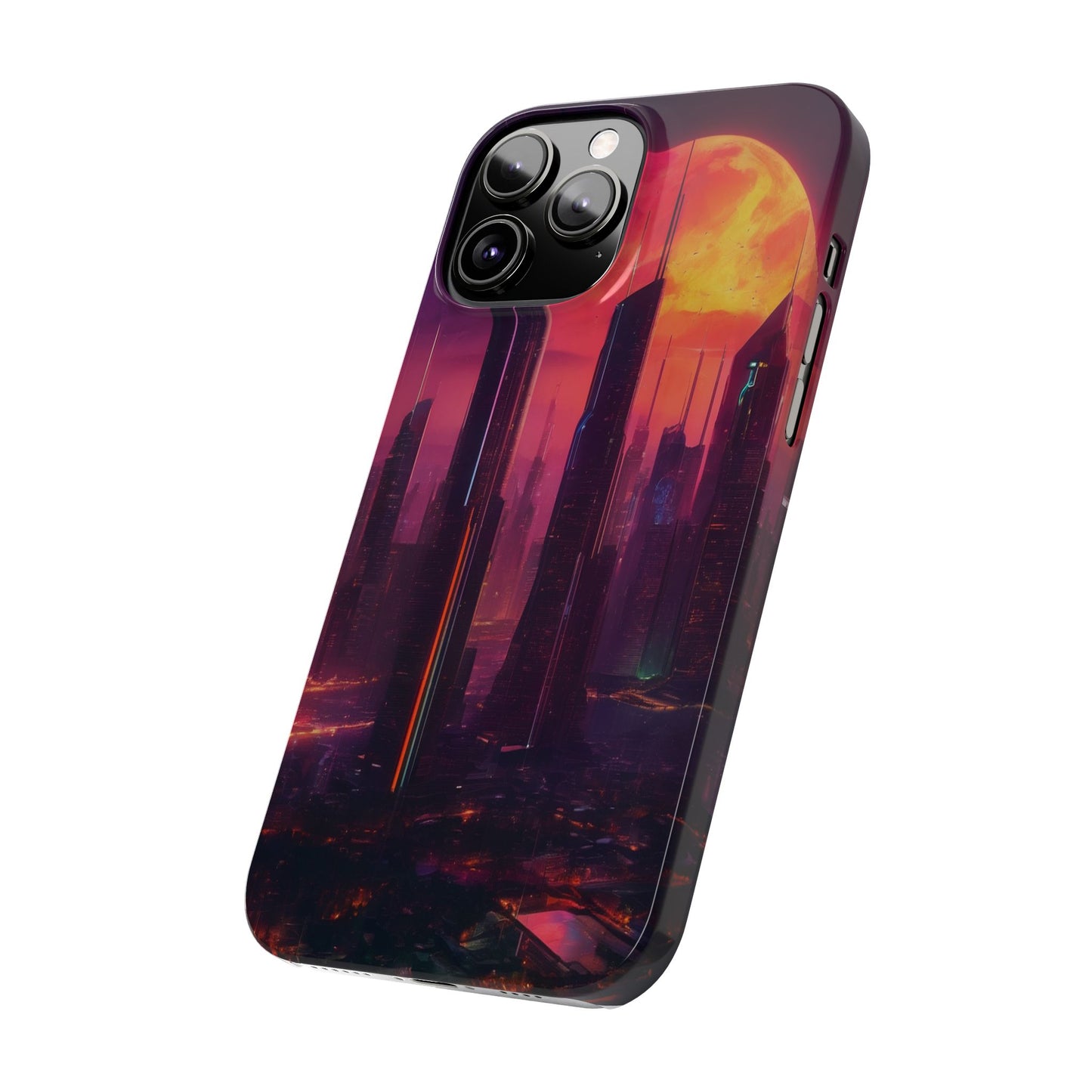 Slim Phone Case: Glossy Lexan, Impact-Resistant, Wireless Charging