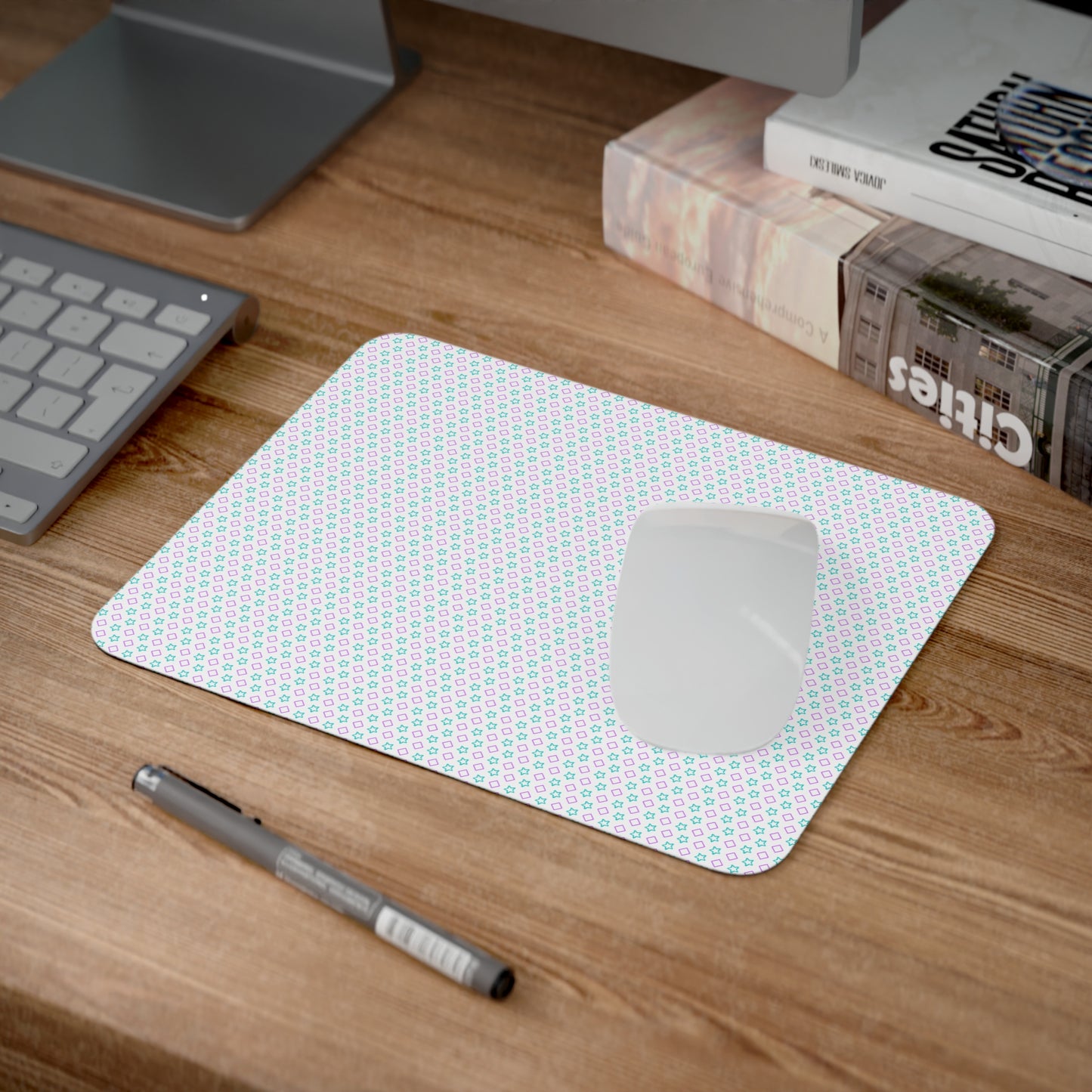 Neon Desk Mouse Pad - Customizable, One-Sided Print, 0.12in Thick