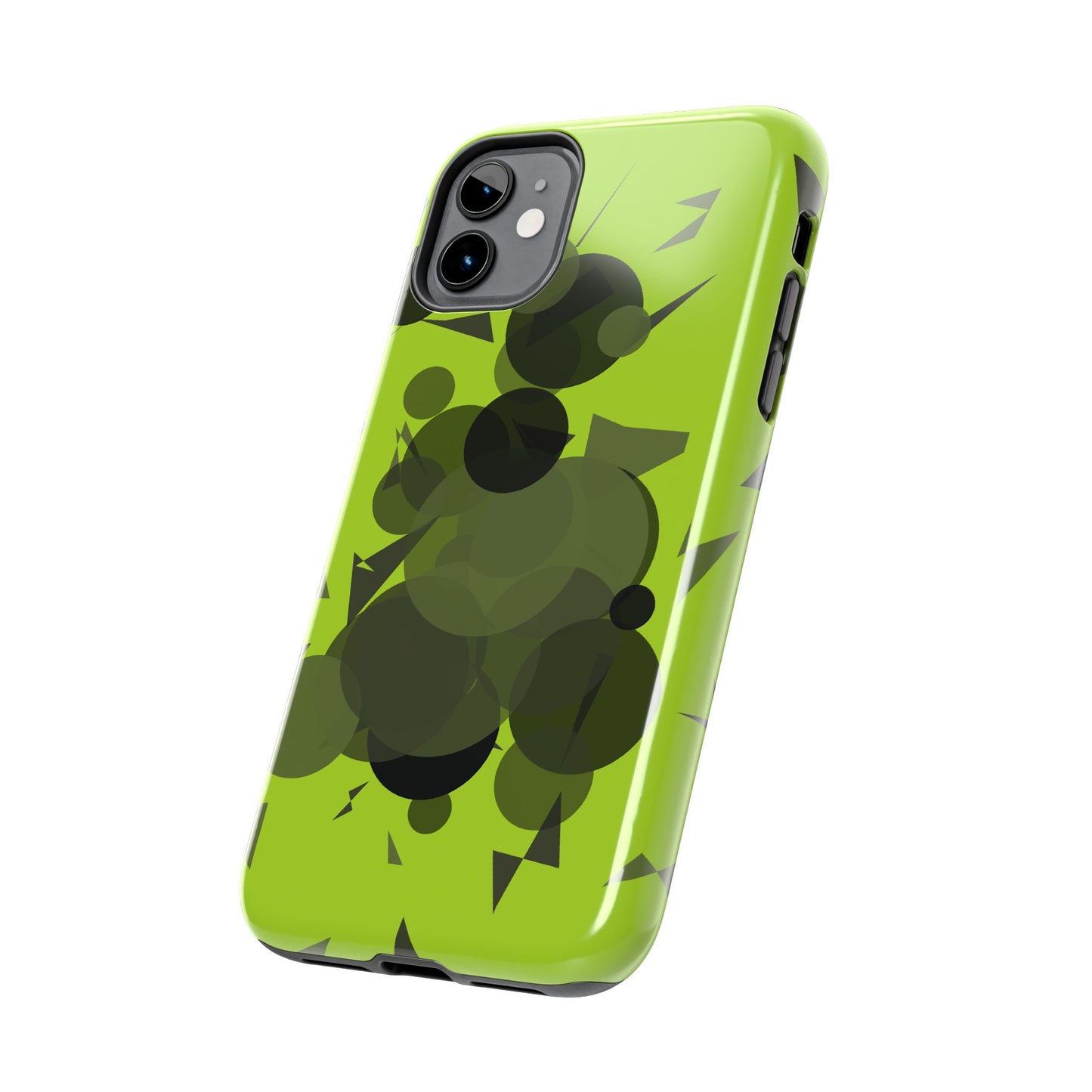 Lime Green Abstract Pattern Tough Phone Cases, Case-Mate