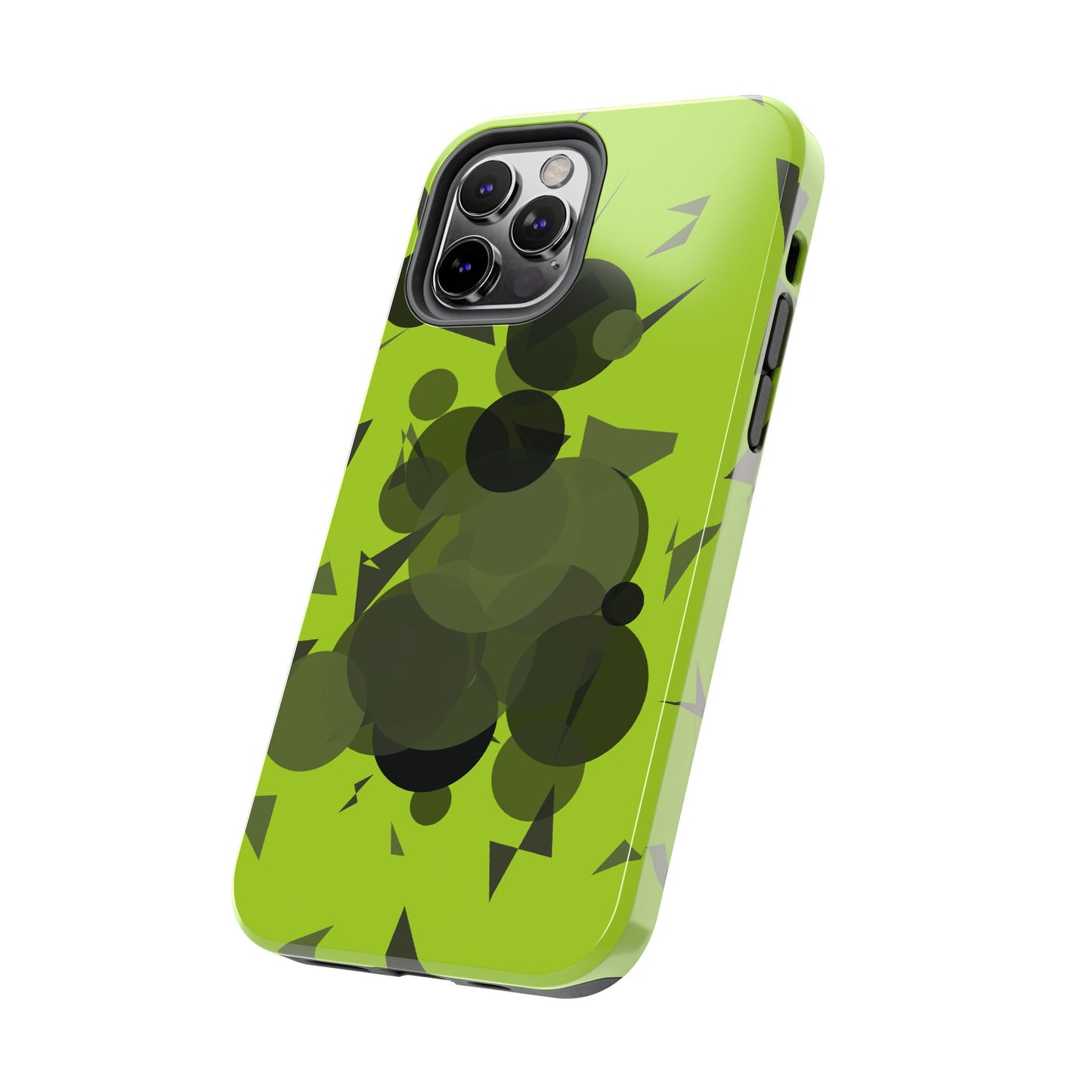 Lime Green Abstract Pattern Tough Phone Cases, Case-Mate