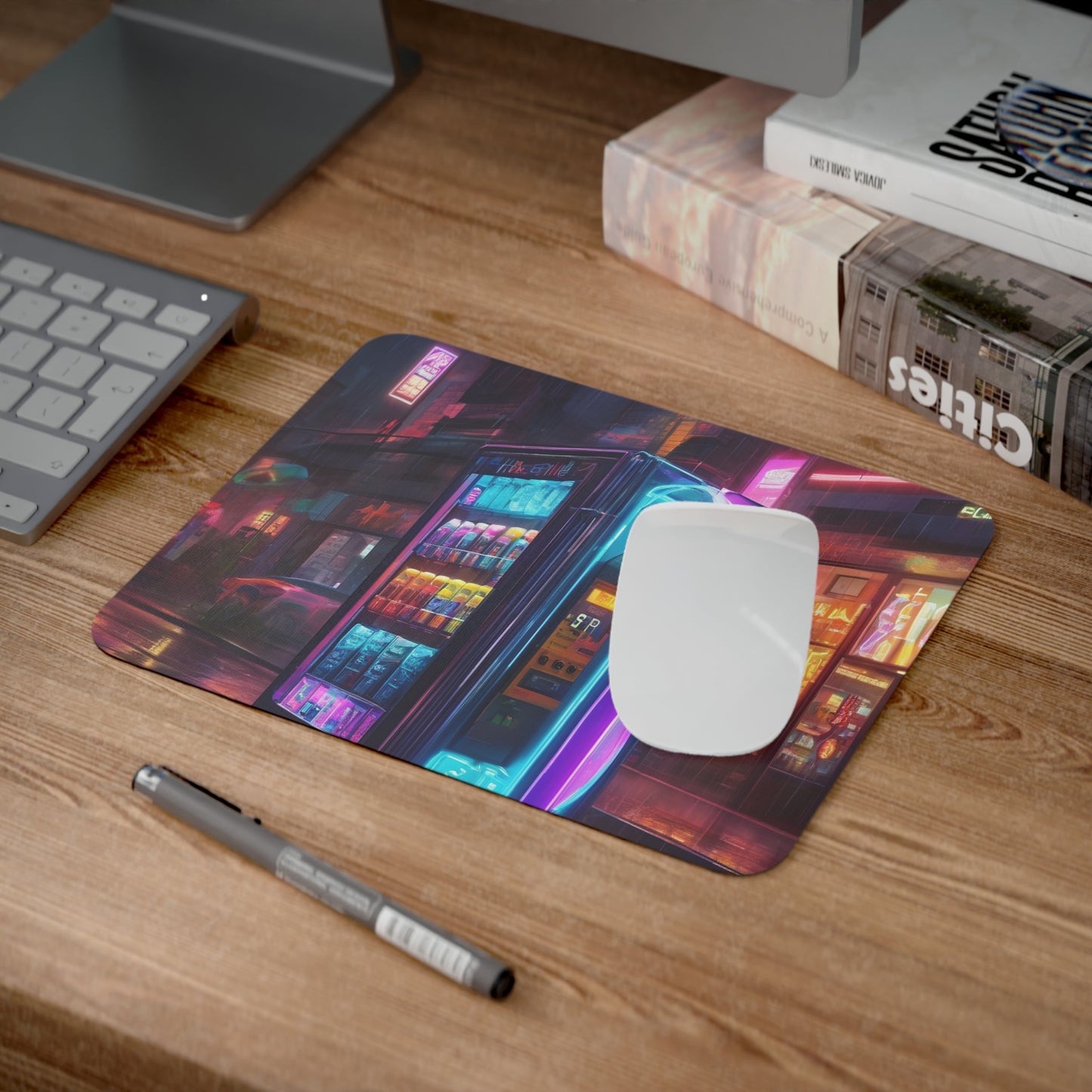 Neon Desk Mouse Pad - Customizable, 3mm Thick, Rubber Base