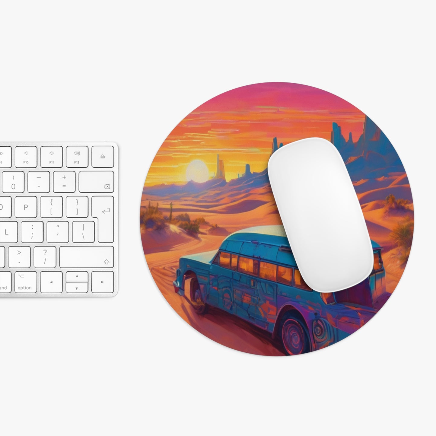 Custom Mouse Pad - Round or Rectangle, Neoprene Non-Slip Desk Pad
