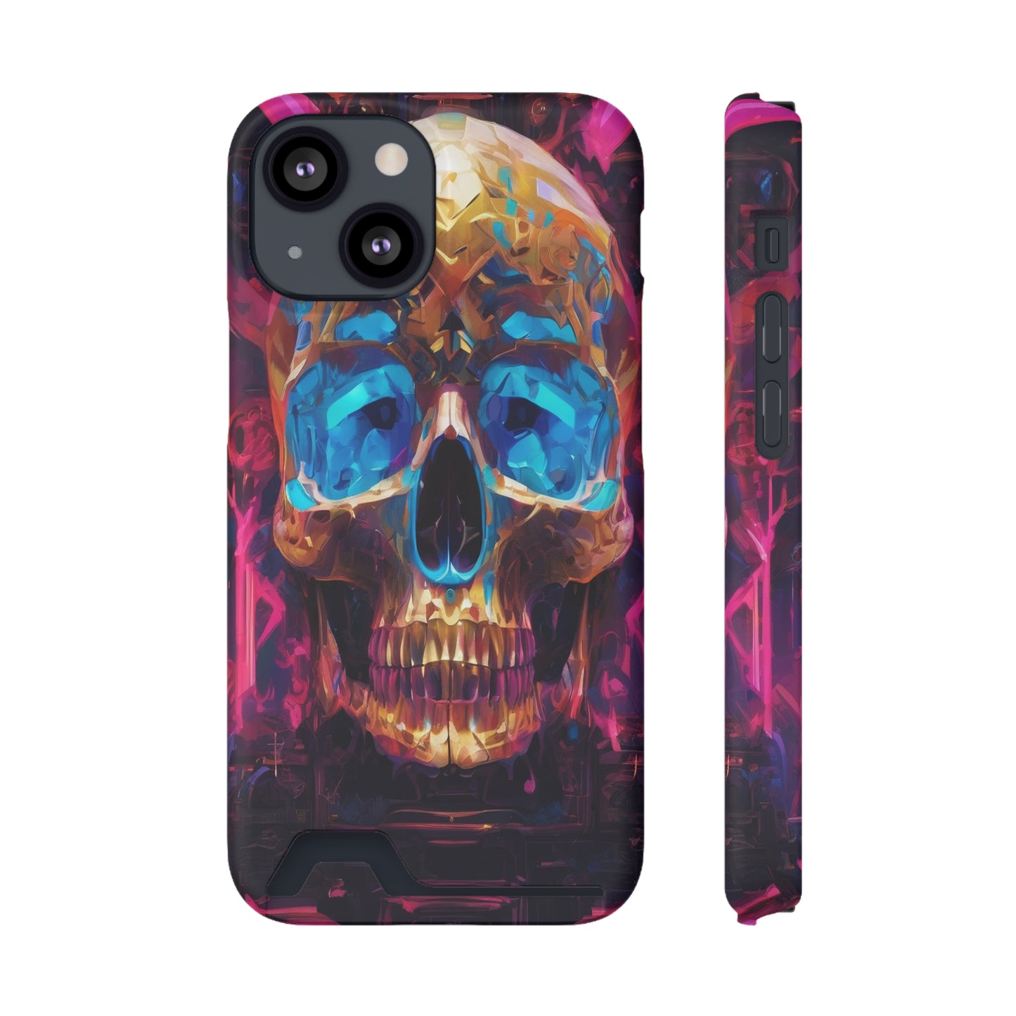 Neon Phone Case with Card Holder - MagSafe Compatible, Glossy/Matte