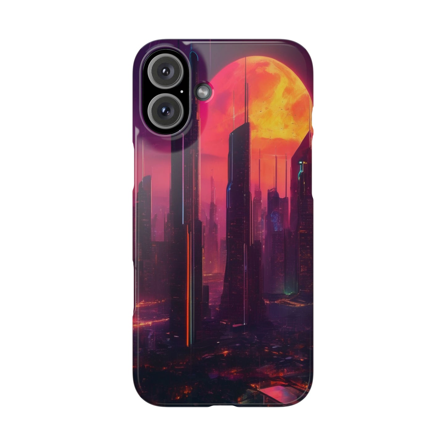 Slim Phone Case: Glossy Lexan, Impact-Resistant, Wireless Charging