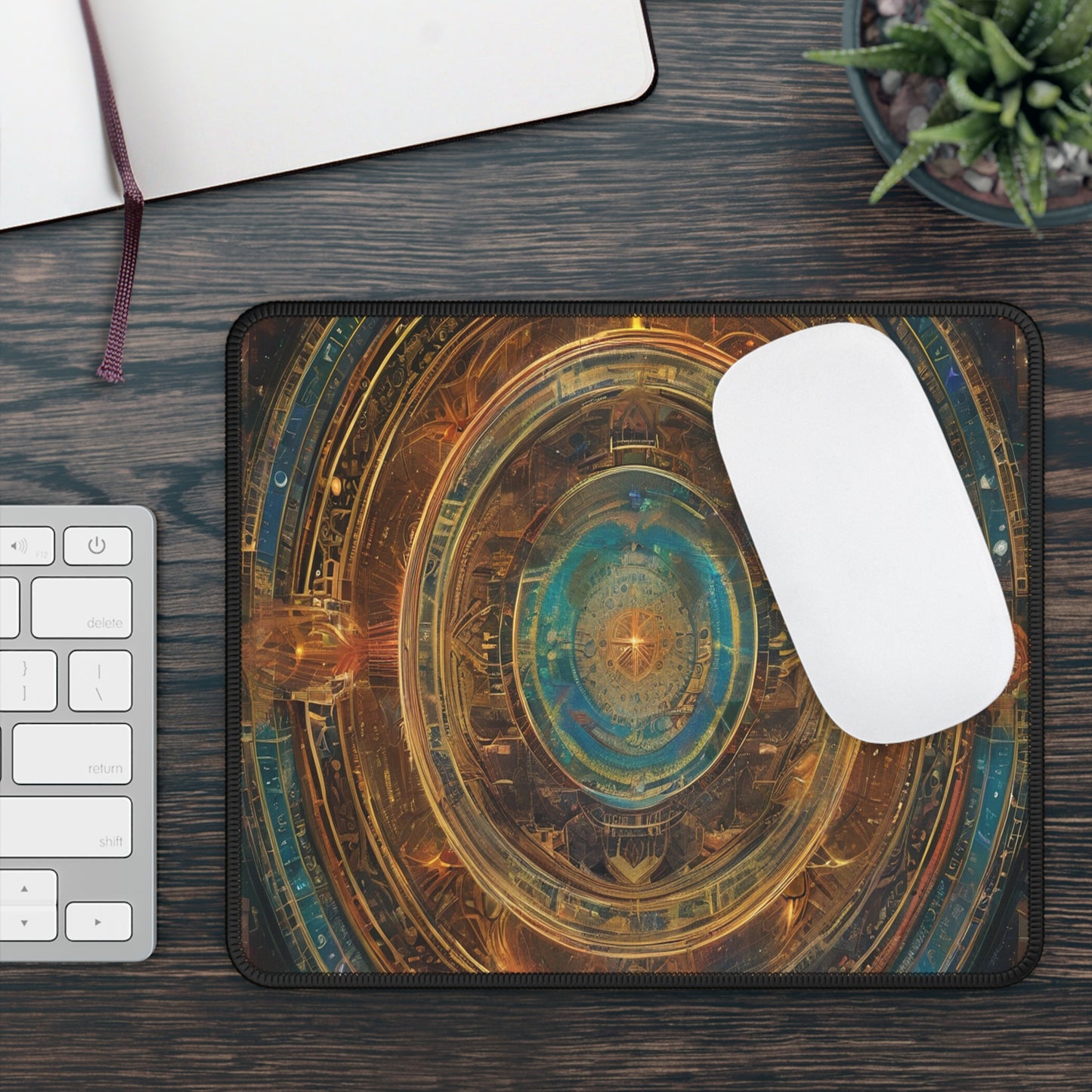 Neon Gaming Mouse Pad 9x7 - Custom Neoprene, Stitched Edges