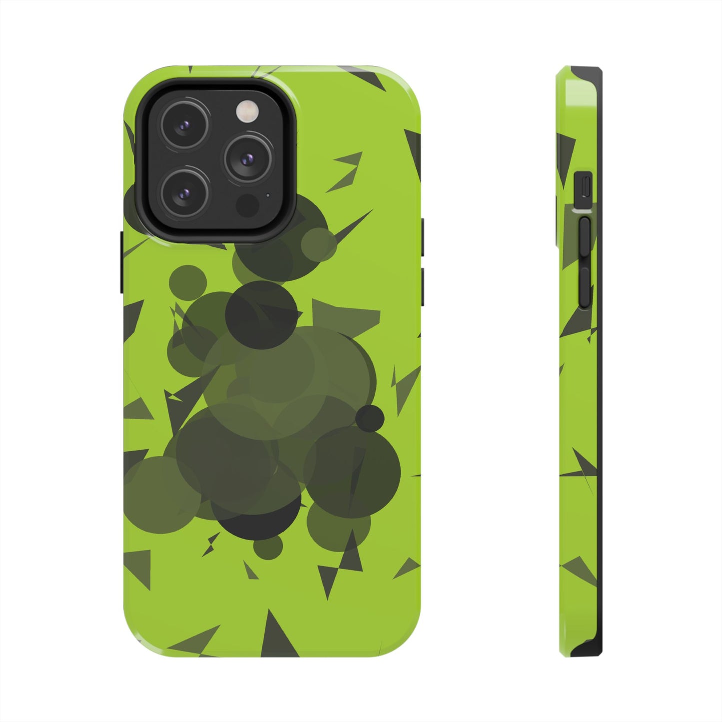 Lime Green Abstract Pattern Tough Phone Cases, Case-Mate