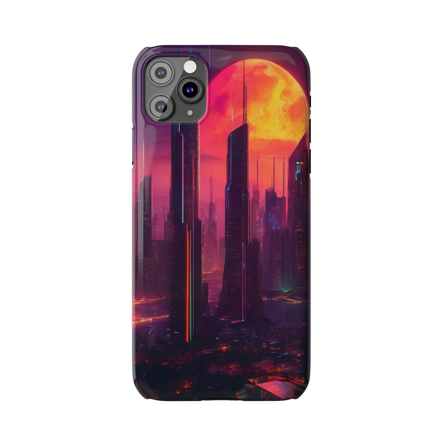 Slim Phone Case: Glossy Lexan, Impact-Resistant, Wireless Charging