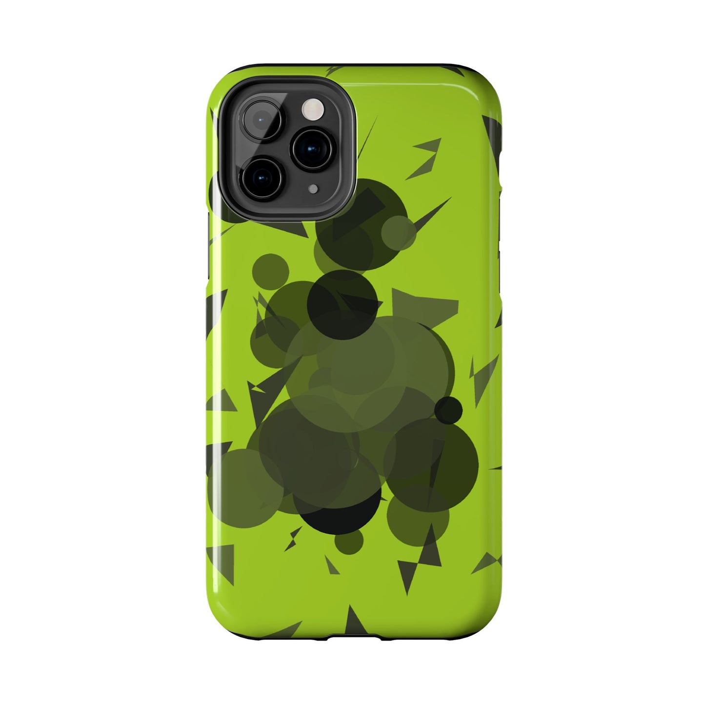 Lime Green Abstract Pattern Tough Phone Cases, Case-Mate