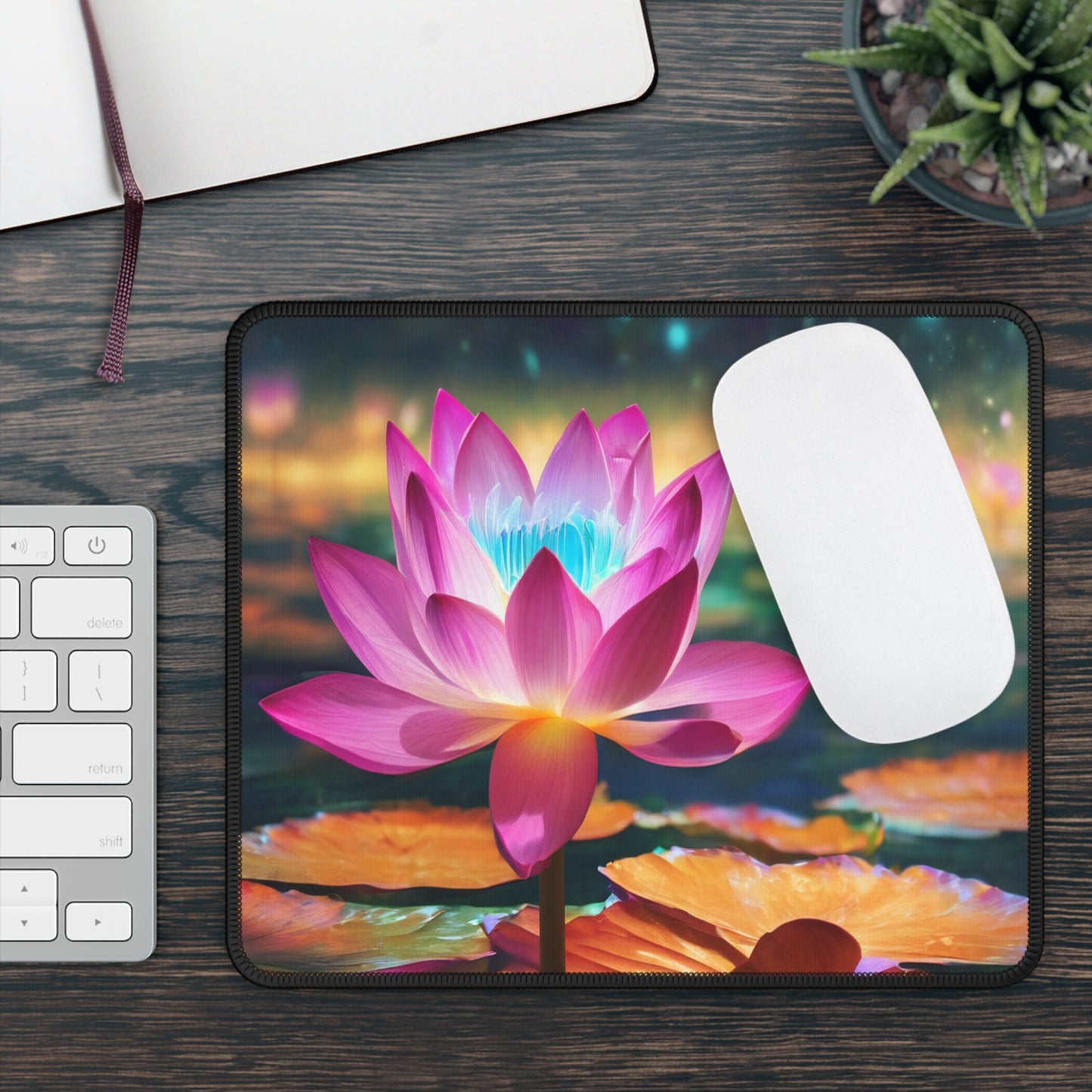 Neon Gaming Mouse Pad 9x7in — Personalized Neoprene