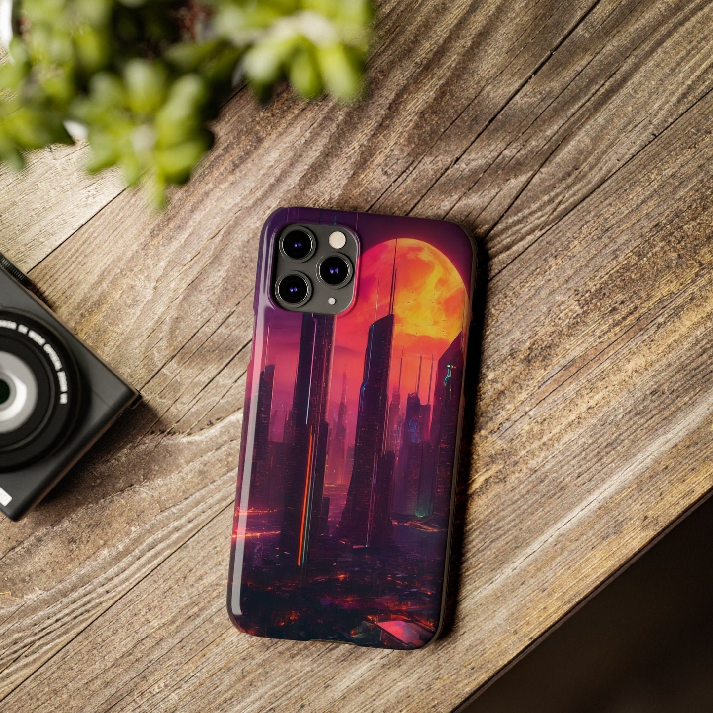 Slim Phone Case: Glossy Lexan, Impact-Resistant, Wireless Charging