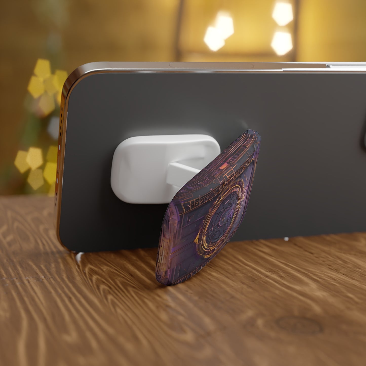 Phone Click-On Grip: Adhesive Phone Holder & Kickstand