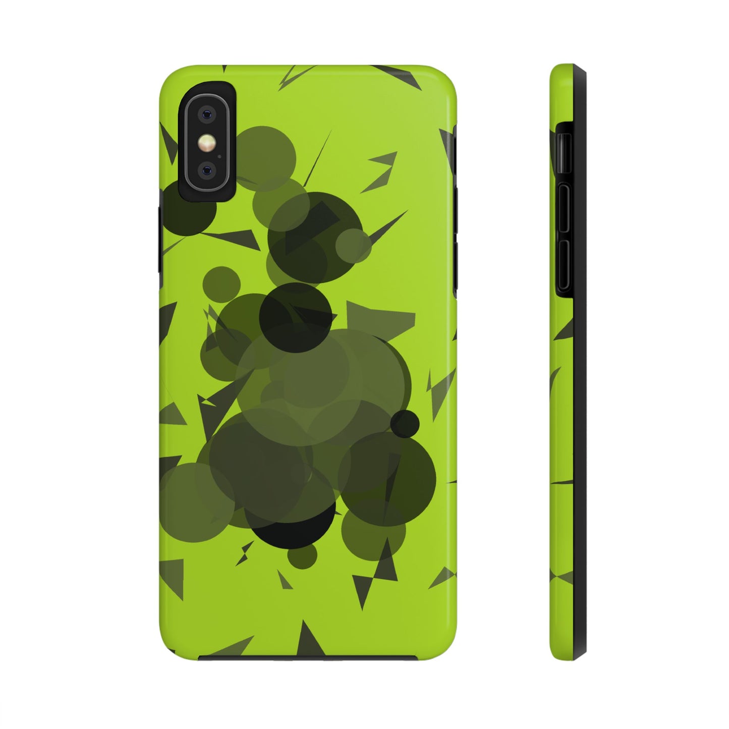 Lime Green Abstract Pattern Tough Phone Cases, Case-Mate