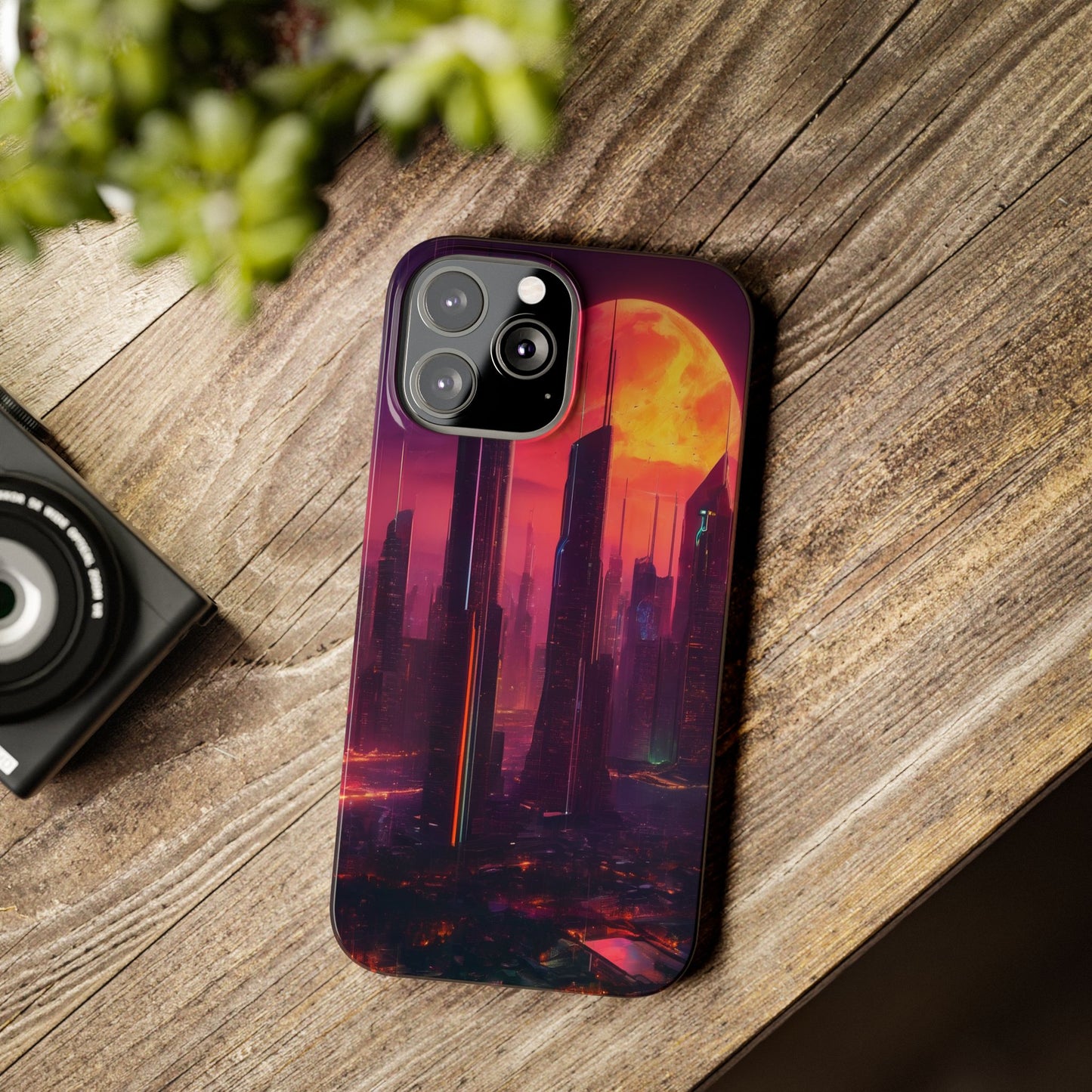 Slim Phone Case: Glossy Lexan, Impact-Resistant, Wireless Charging