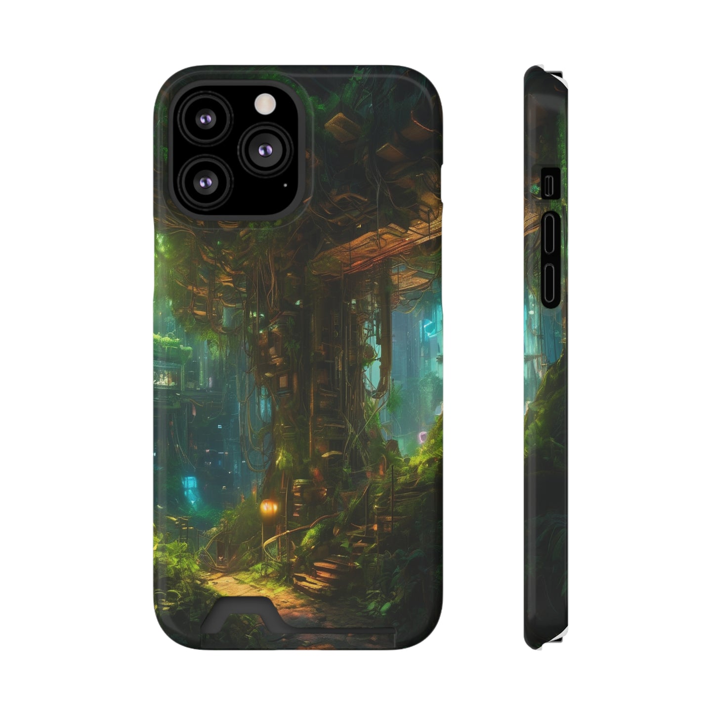 Neon Phone Case with Card Holder Glossy/Matte Polycarbonate, MagSafe