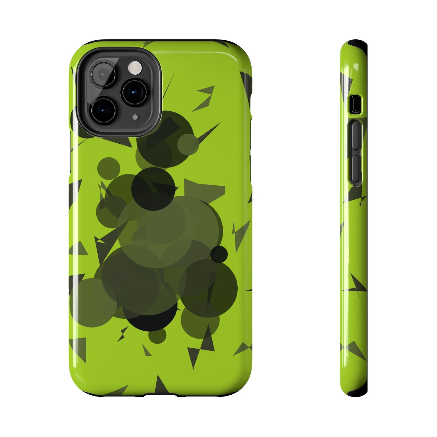 Lime Green Abstract Pattern Tough Phone Cases, Case-Mate